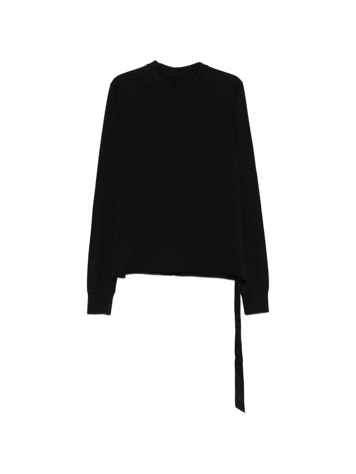 Temple crewneck sweat in black cotton gauze jersey