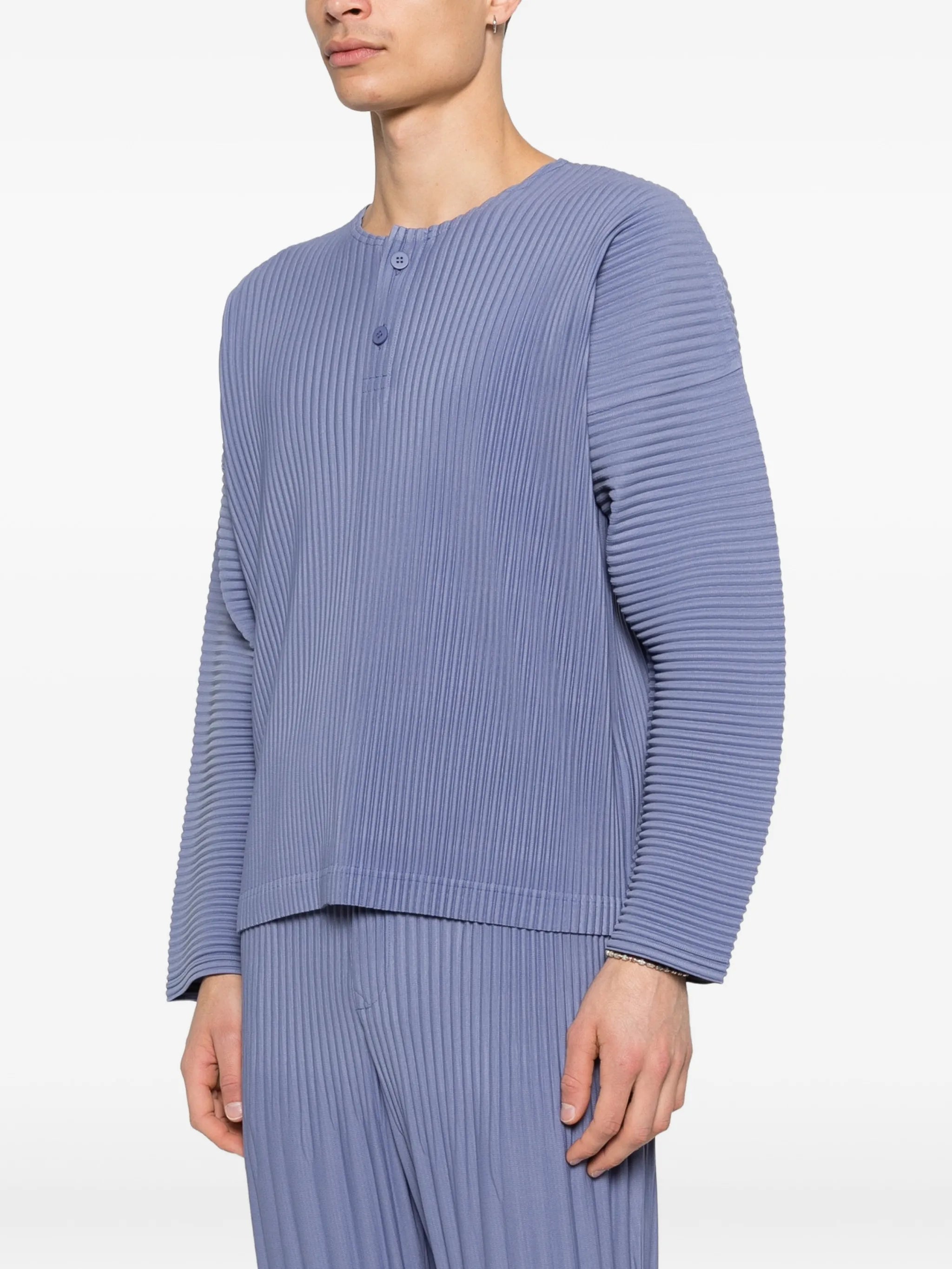 February pleated buttoned T-shirt