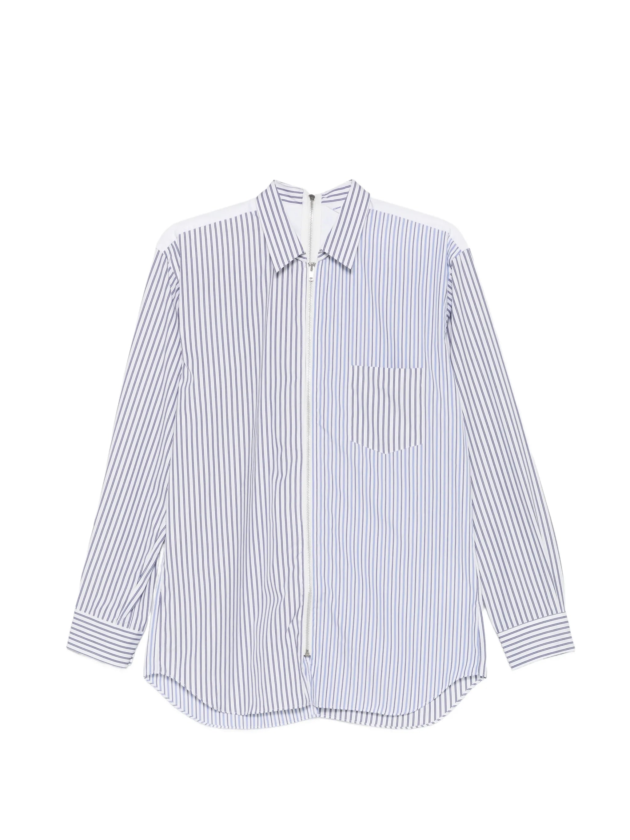 striped zip shirt