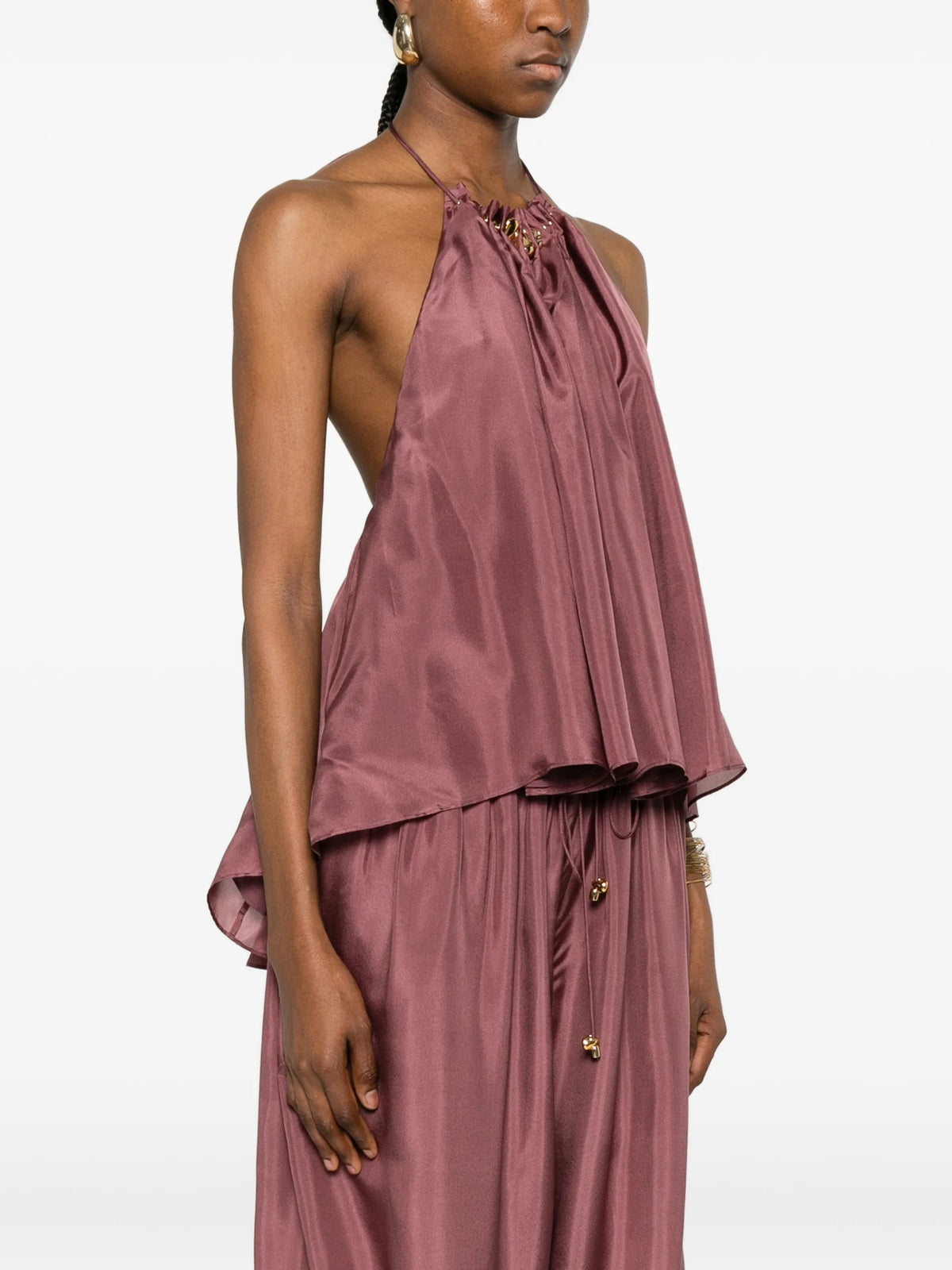 Aster gathered bead cami