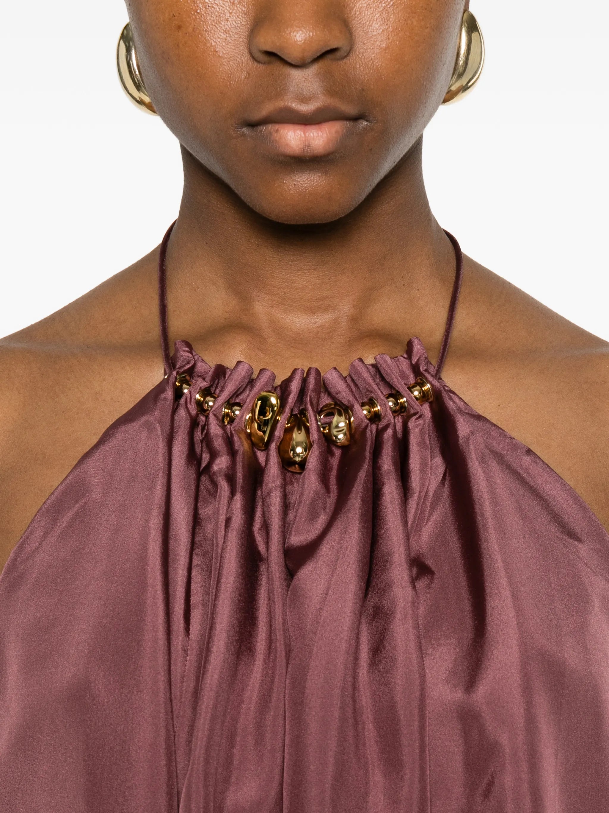 Aster gathered bead cami