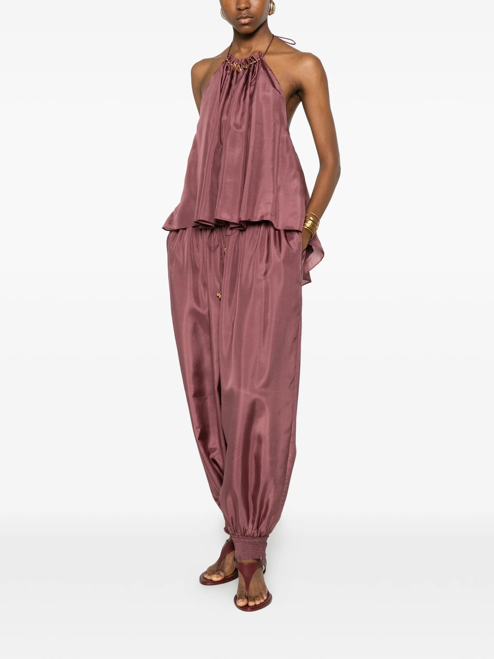 Aster gathered bead cami