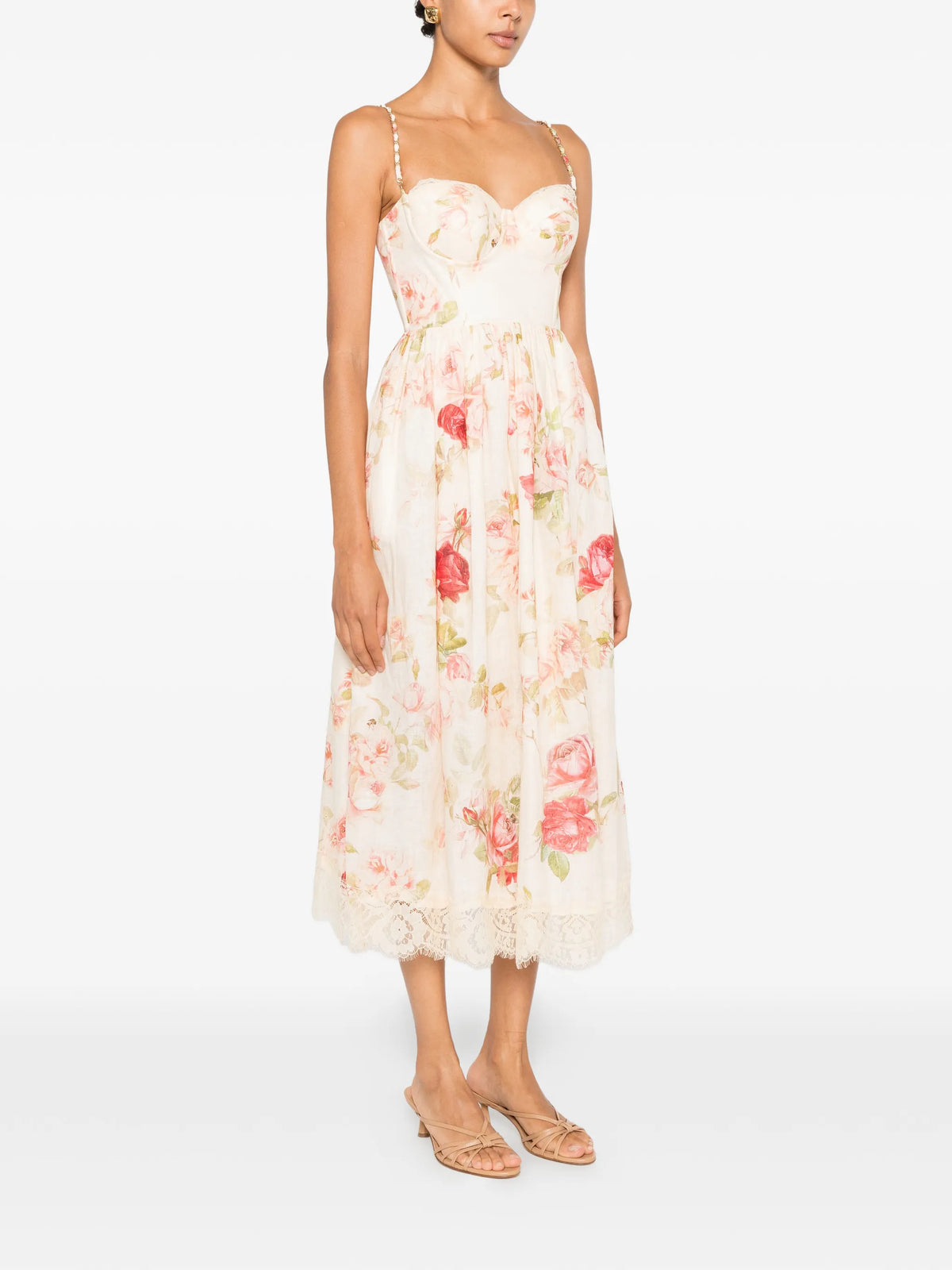 Roselight picnic midi dress