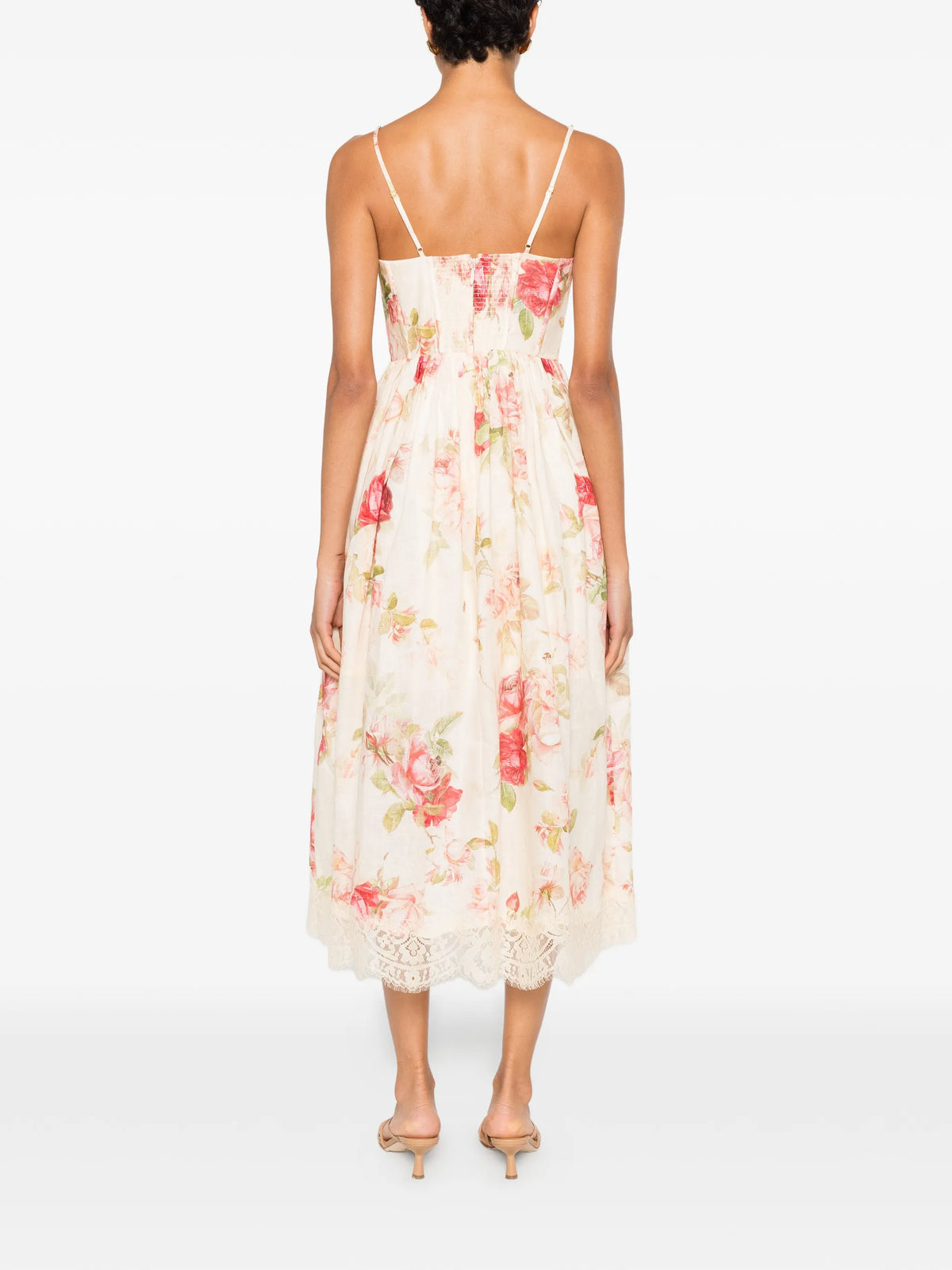 Roselight picnic midi dress