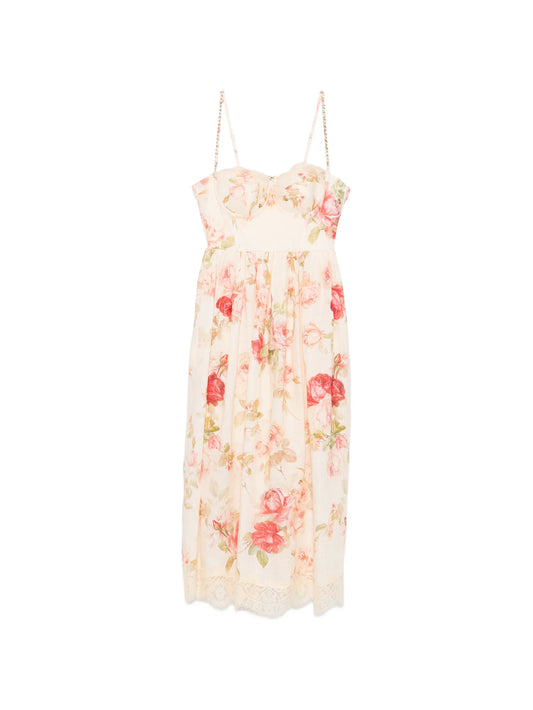 Roselight picnic midi dress