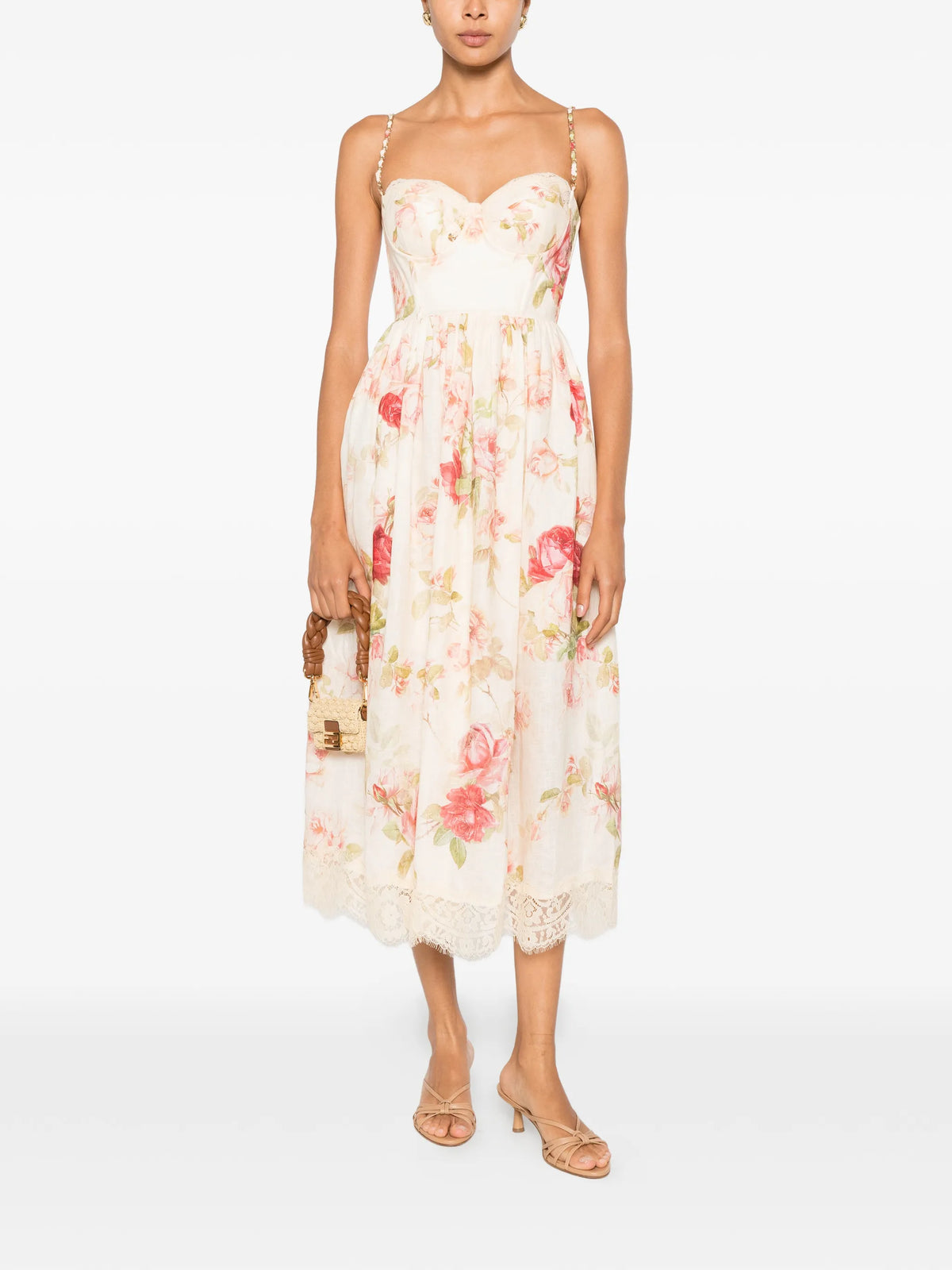 Roselight picnic midi dress