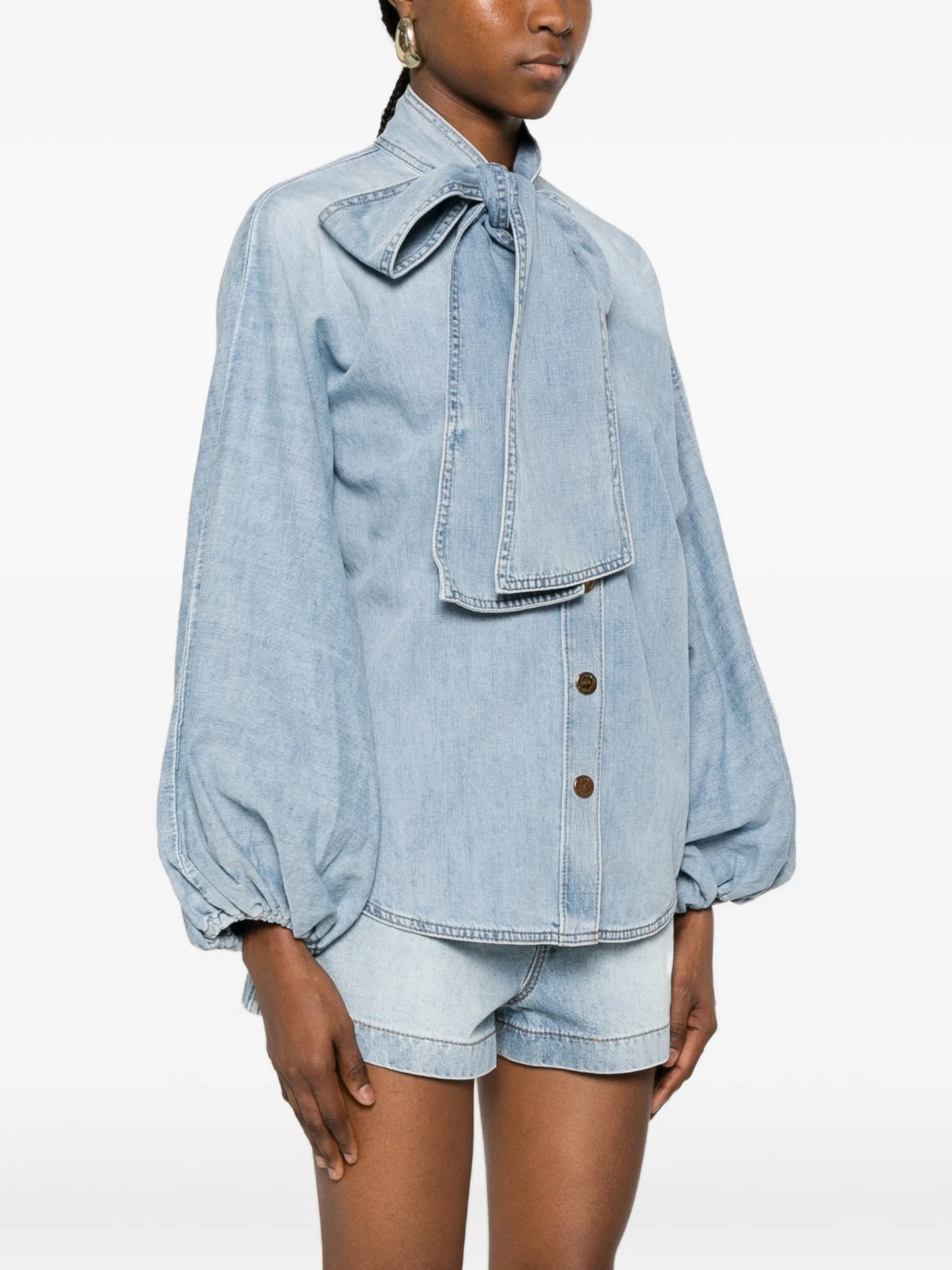 Indra tie-neck blouse