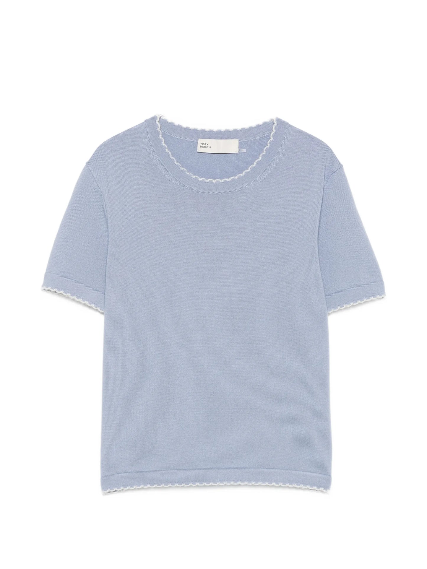 scalloped wool top