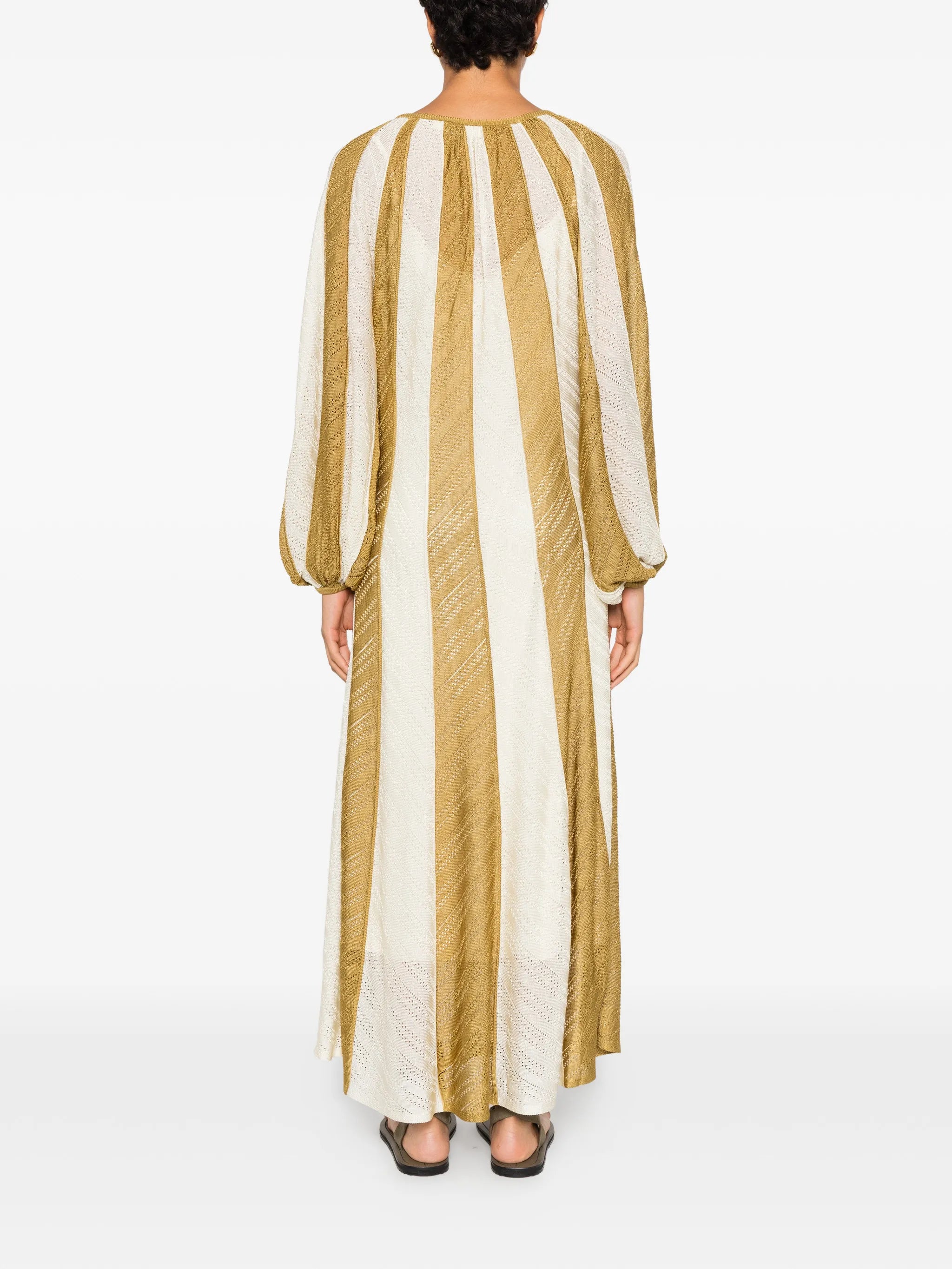 Mahon Splice long-sleeve striped maxi dress