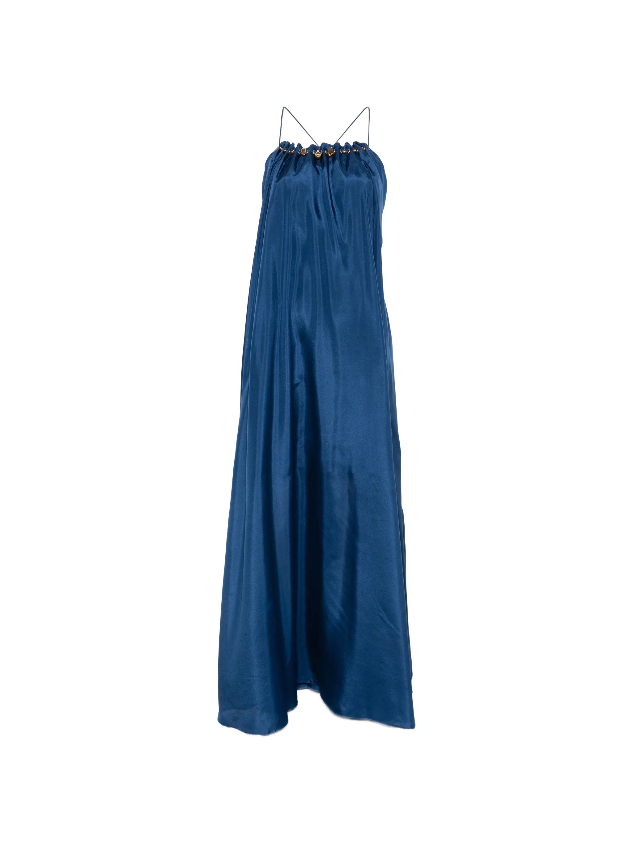Aster bead-embellished-neckline dress