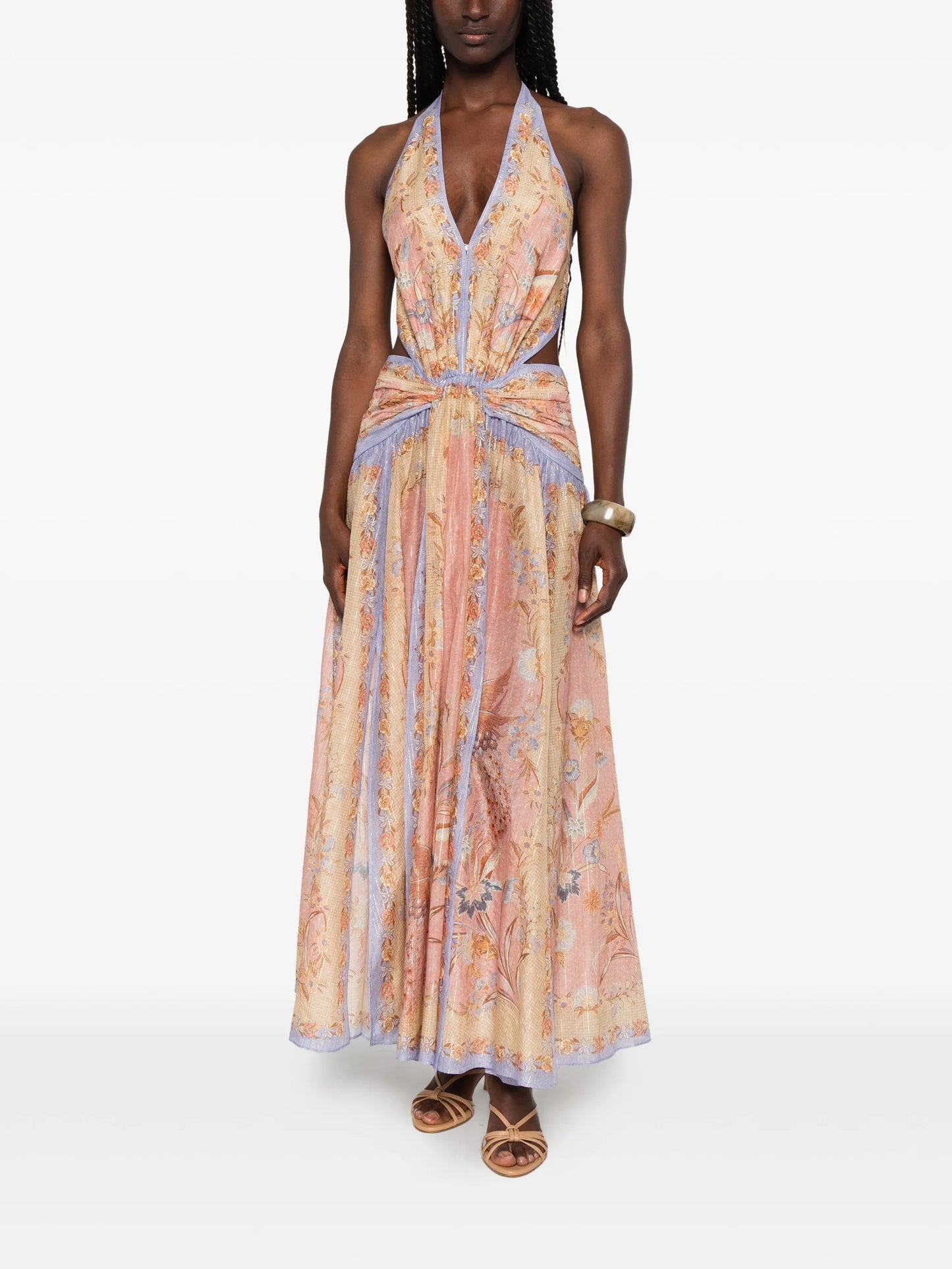Indra plunge-neck maxi dress