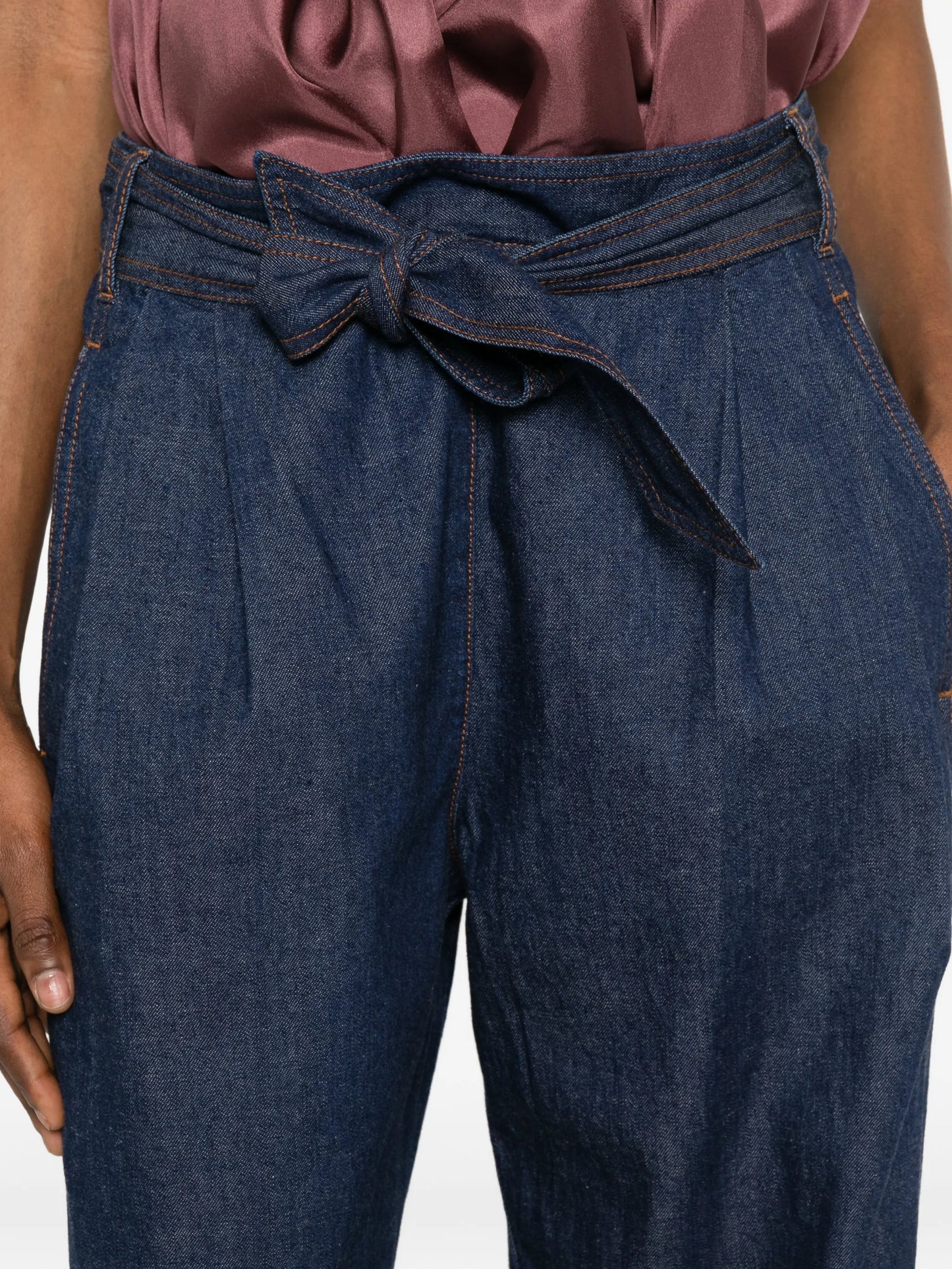 Aster tie-fastening jeans