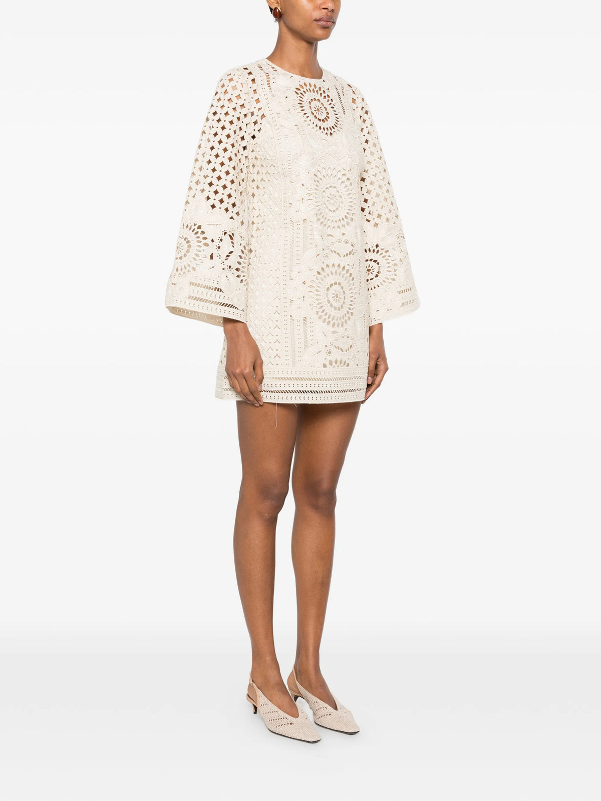 Indra embroidered mini dress