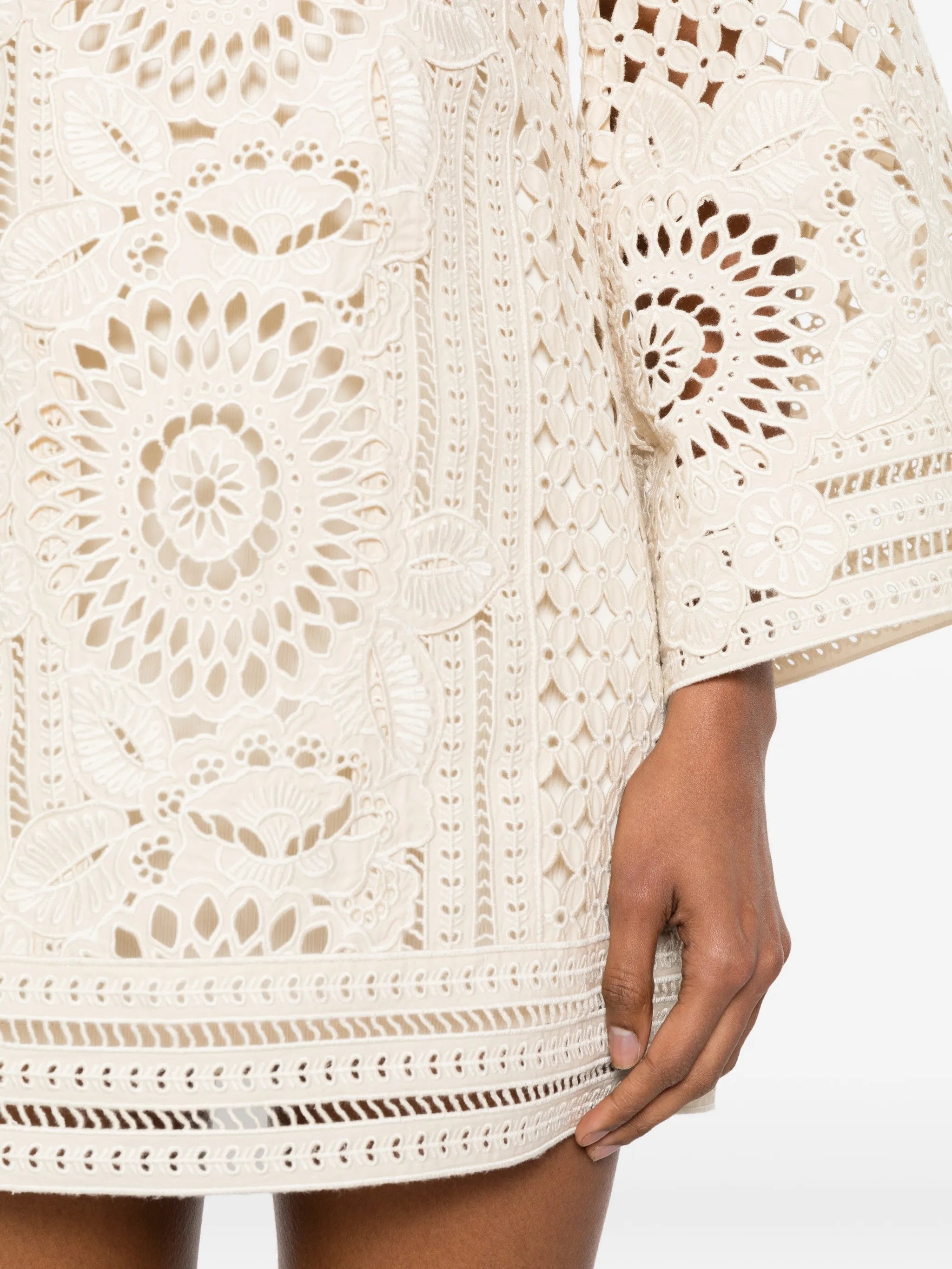 Indra embroidered mini dress