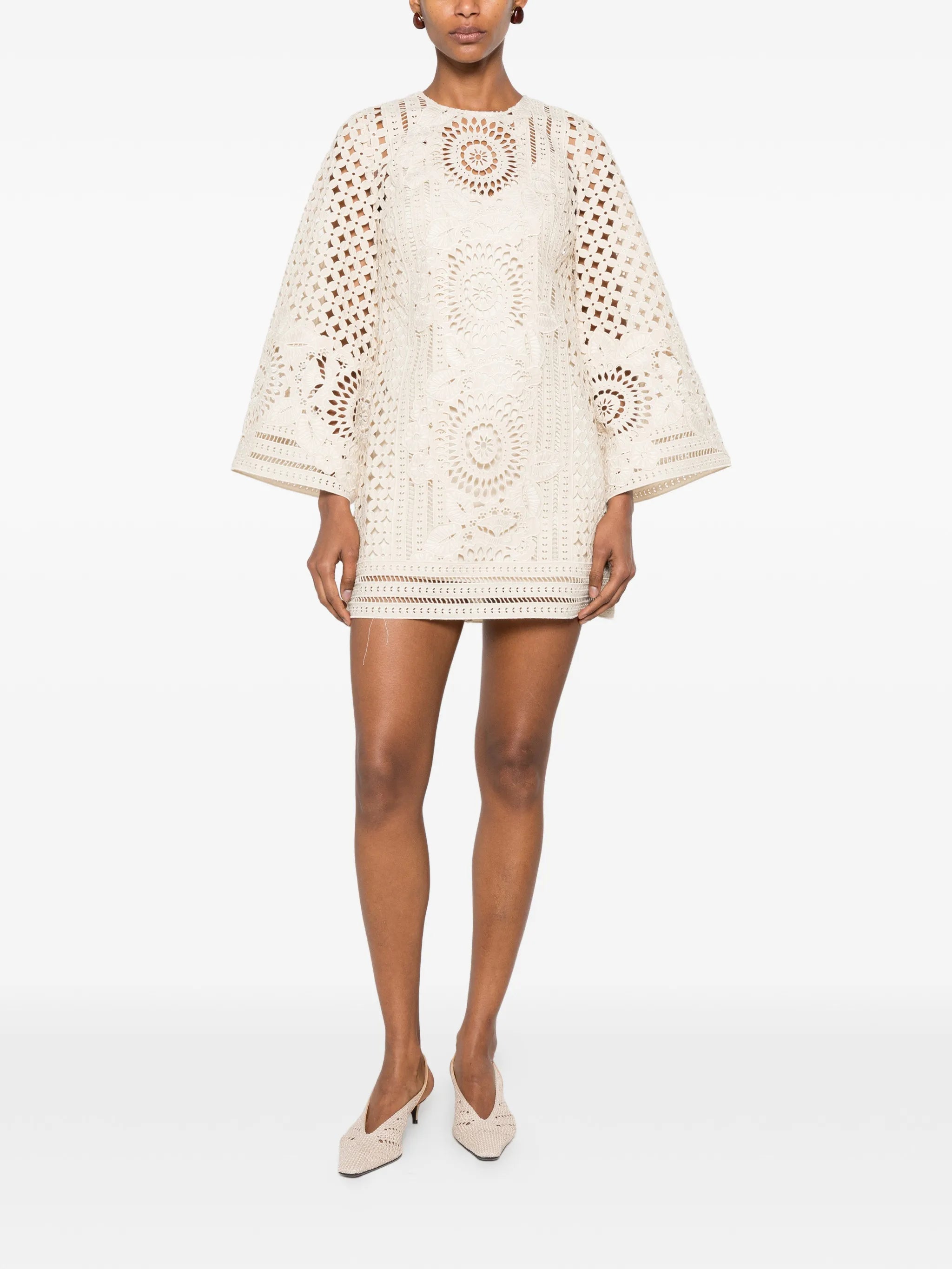 Indra embroidered mini dress