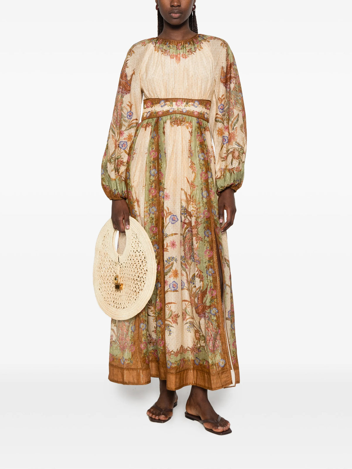 Indra waisted maxi dress