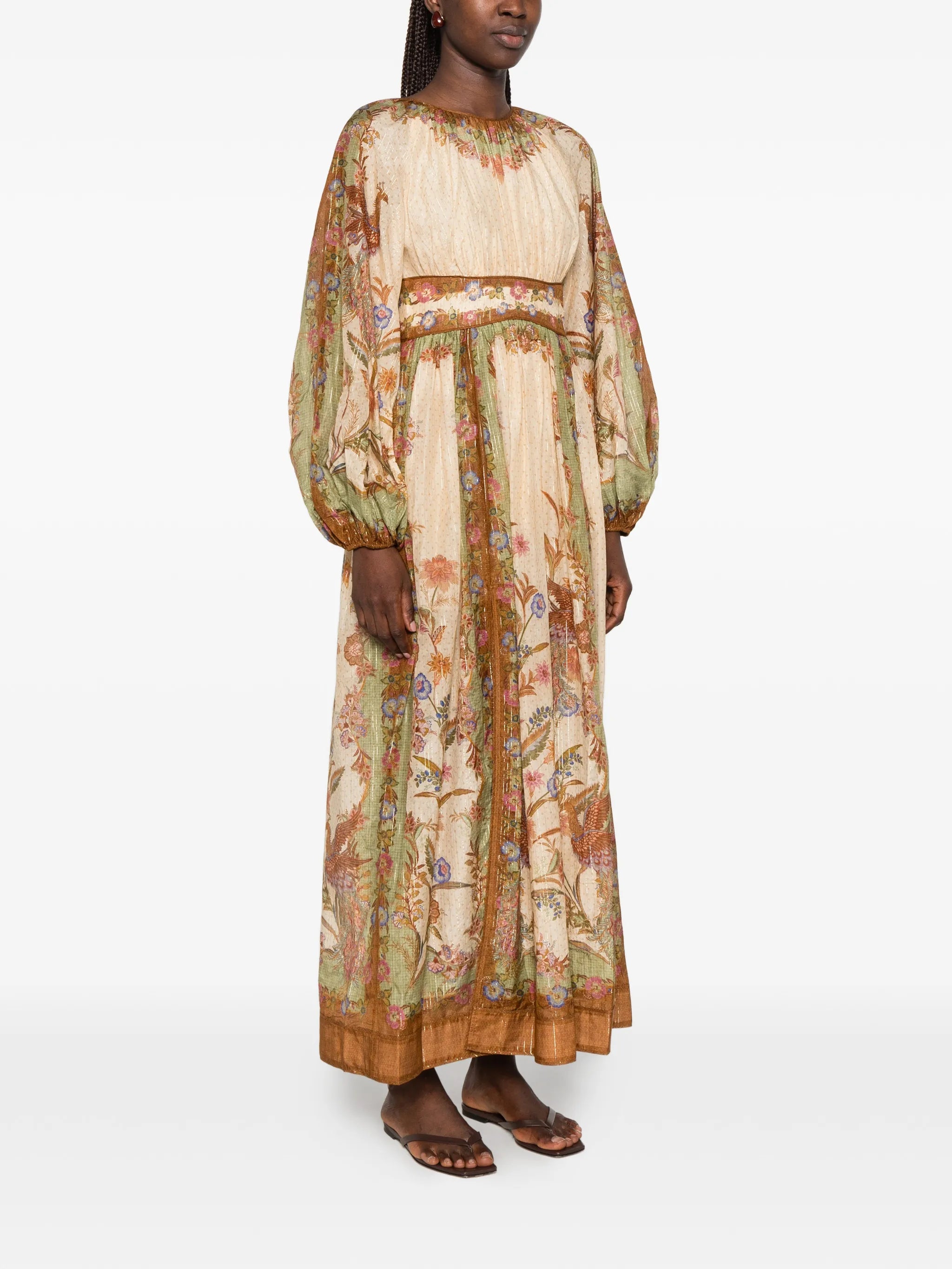 Indra waisted maxi dress