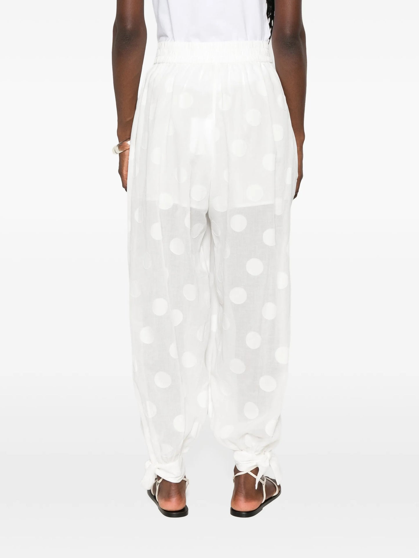 Solstice polka-dot trousers