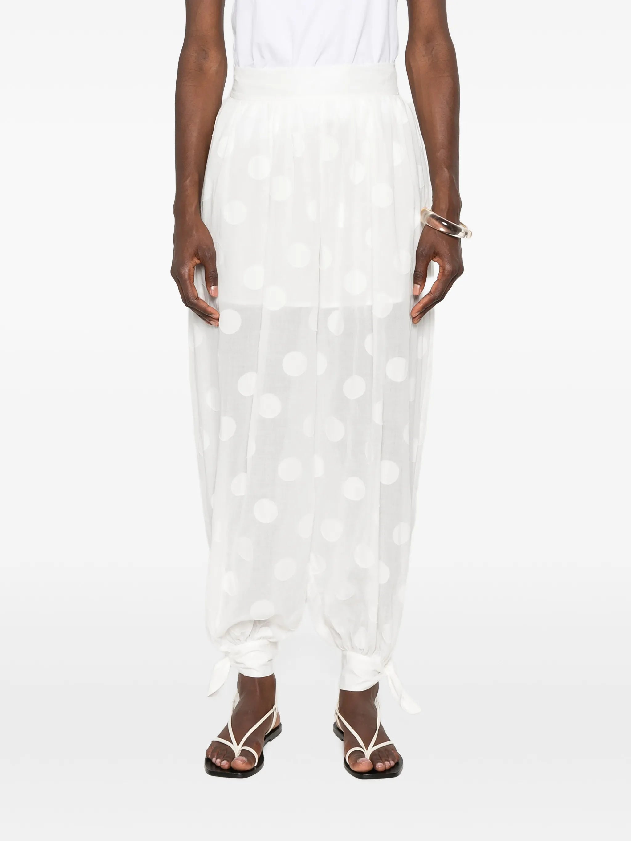 Solstice polka-dot trousers