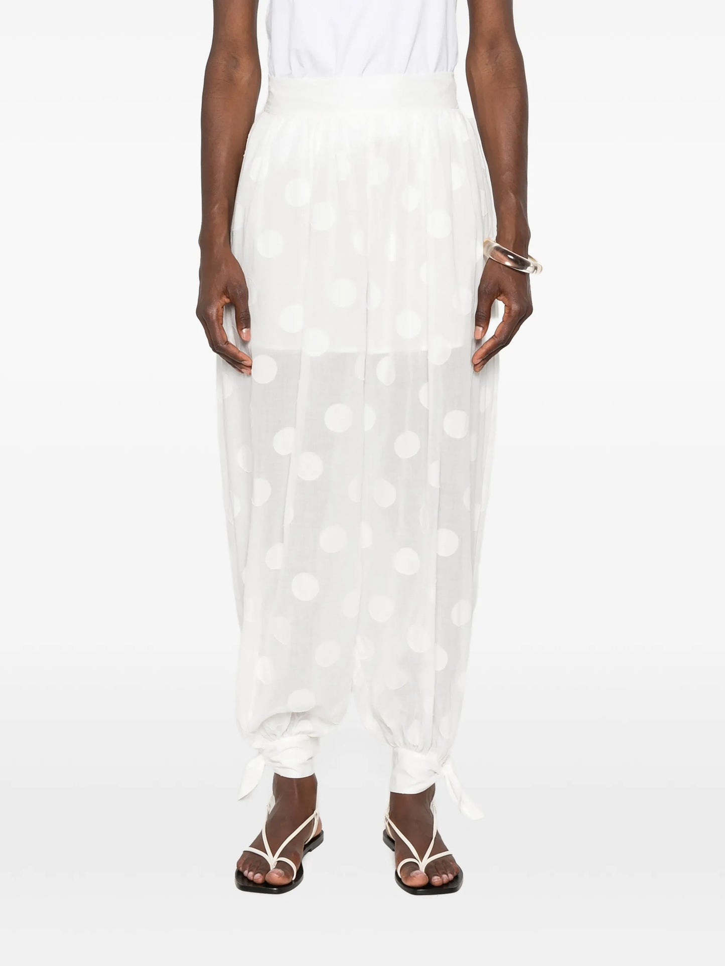 Solstice polka-dot trousers