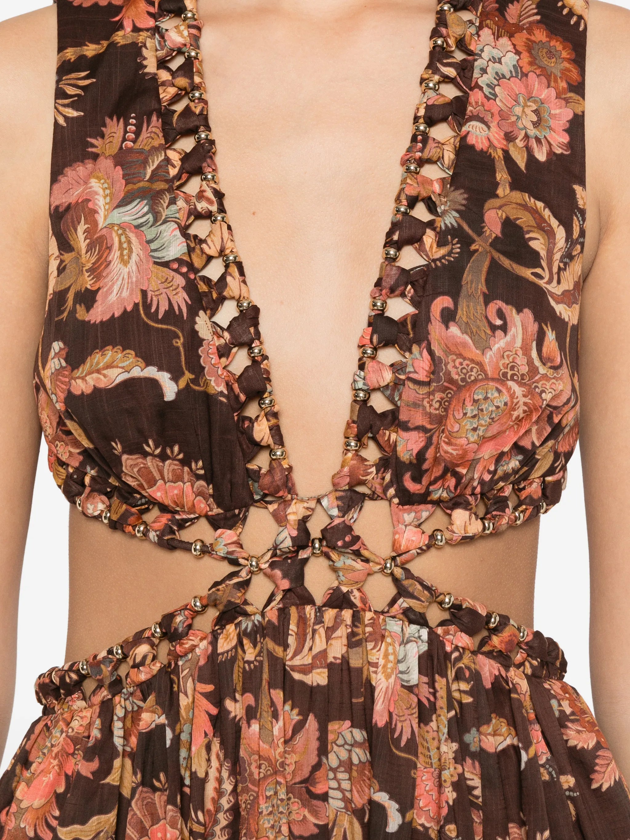 Aster floral-print dress