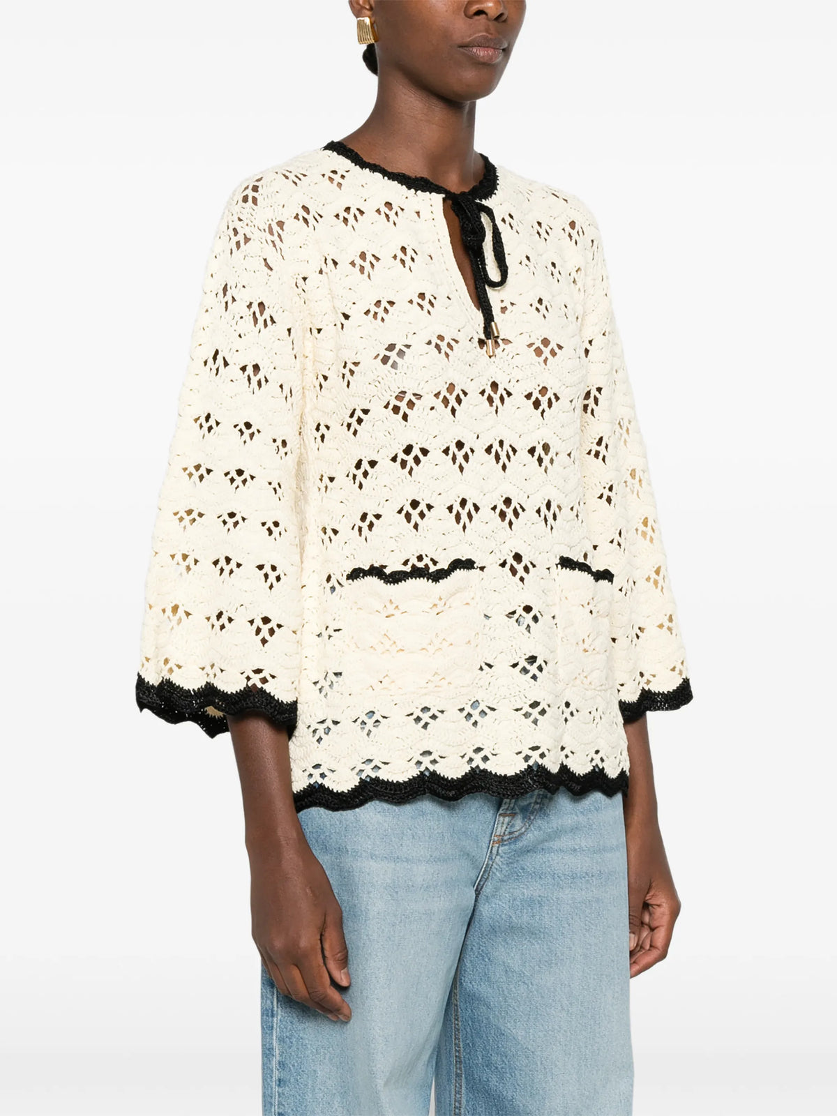 Aster crochet tunic top