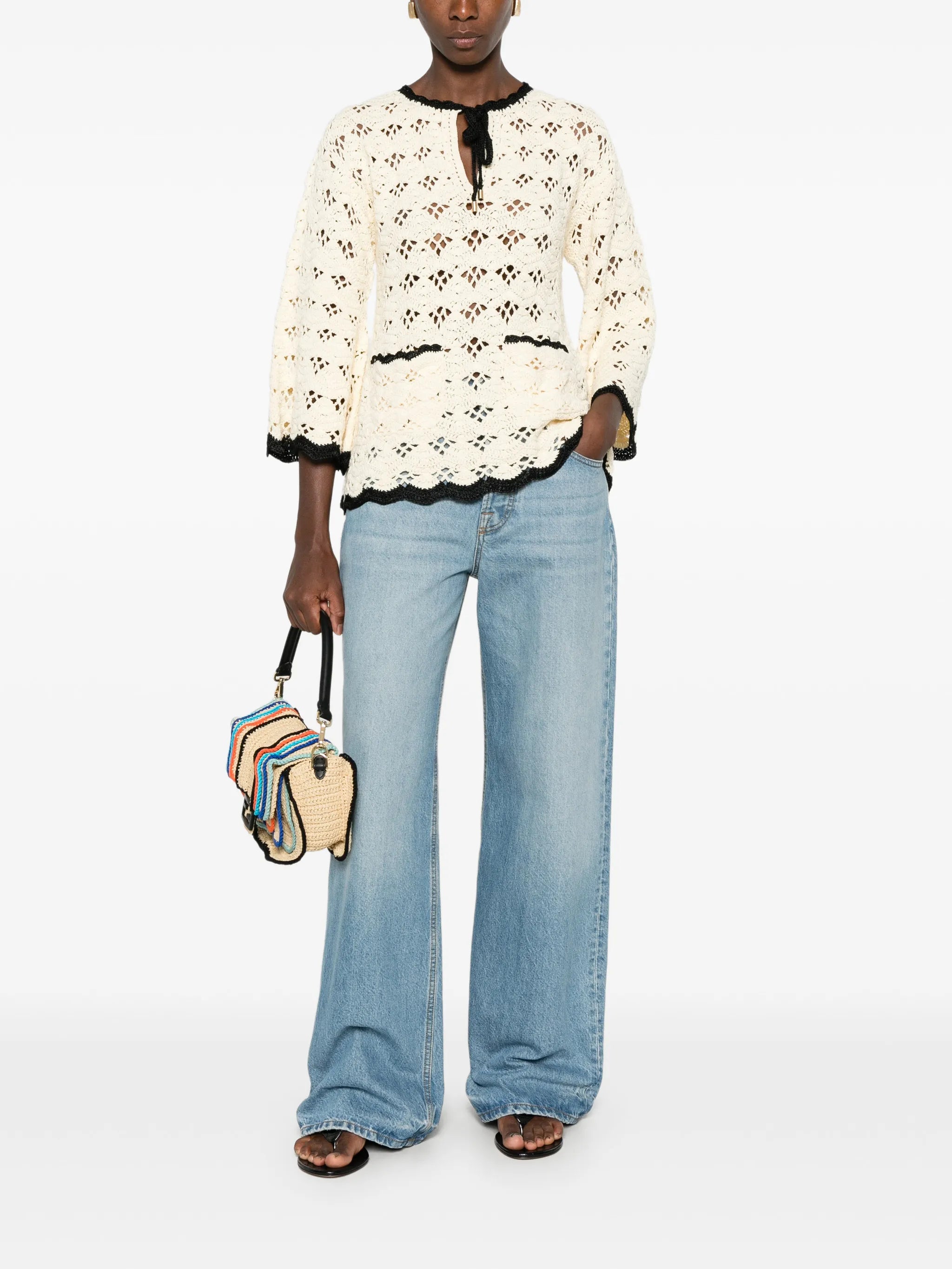Aster crochet tunic top