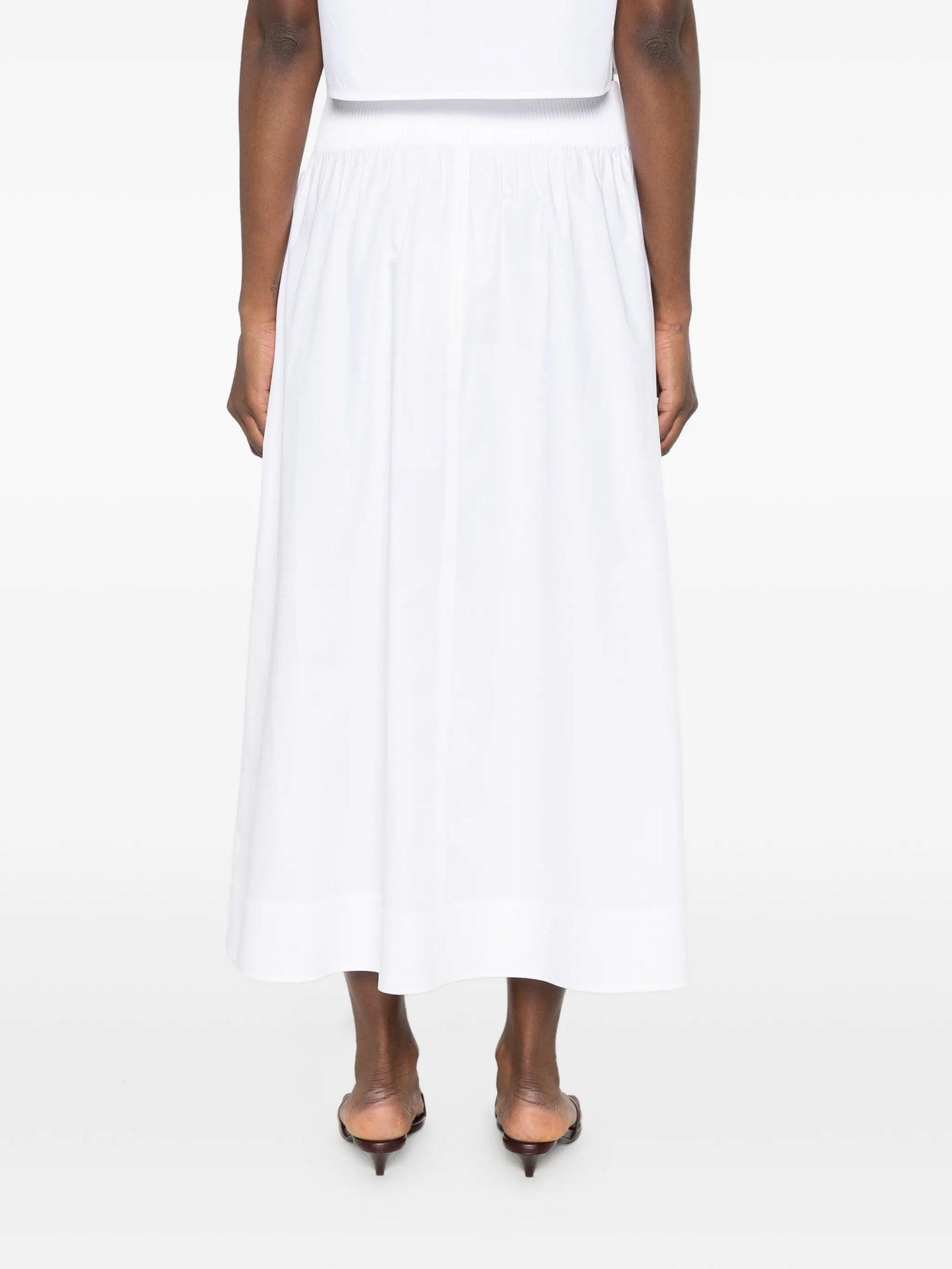 Romy smocked-waist skirt