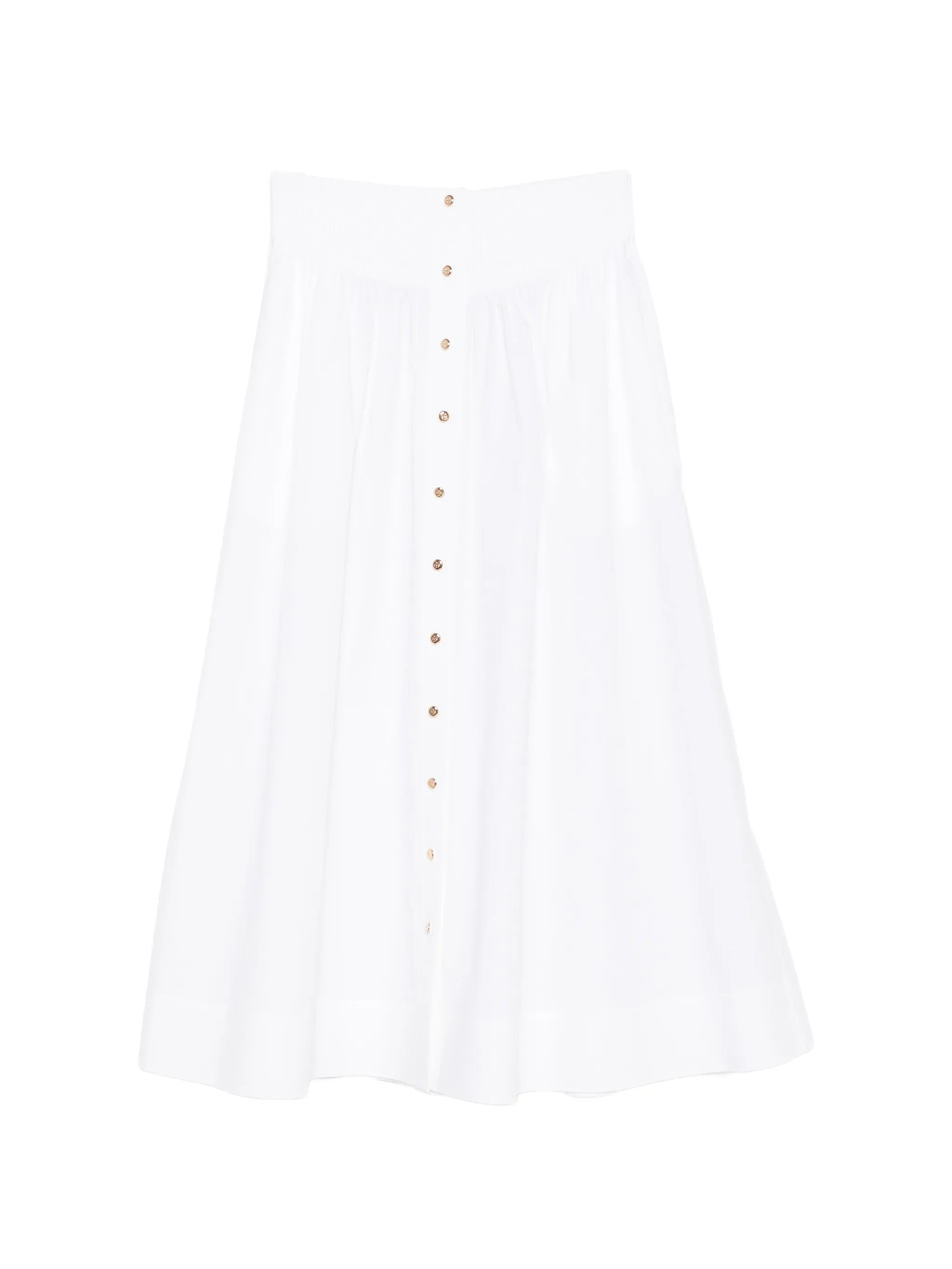 Romy smocked-waist skirt