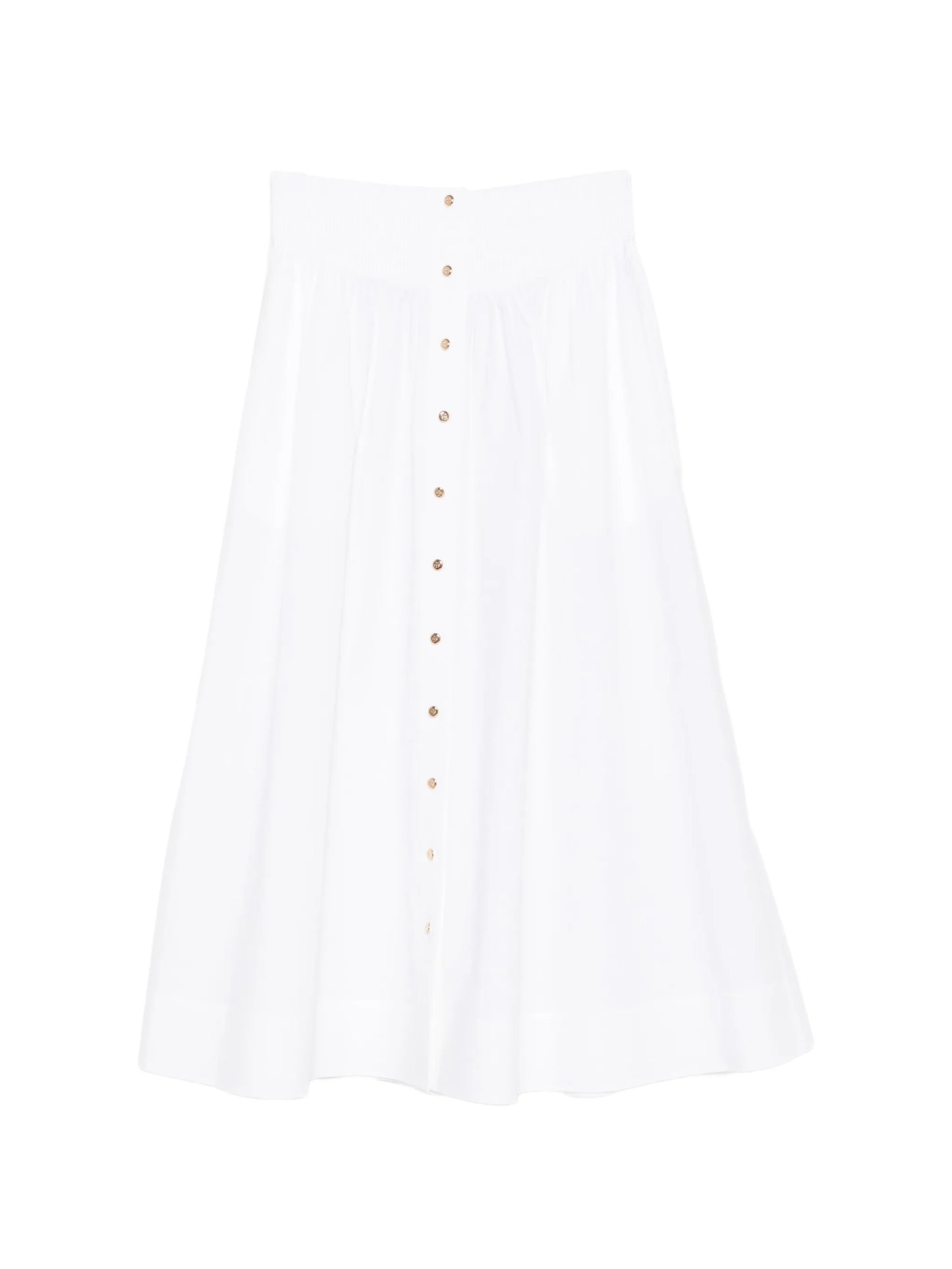 Romy smocked-waist skirt