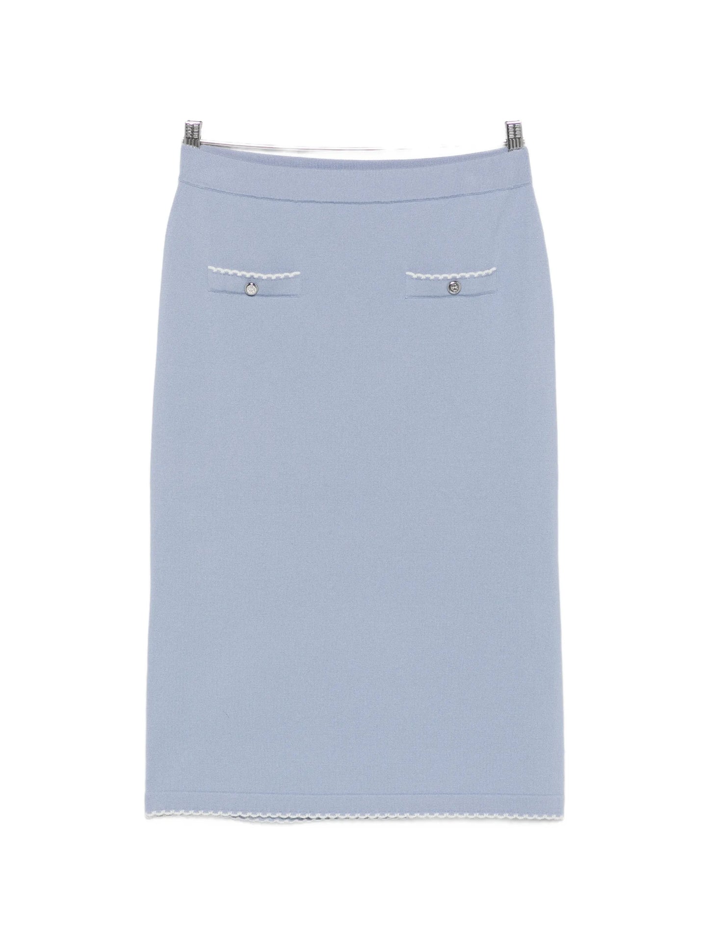 scalloped wool skirt