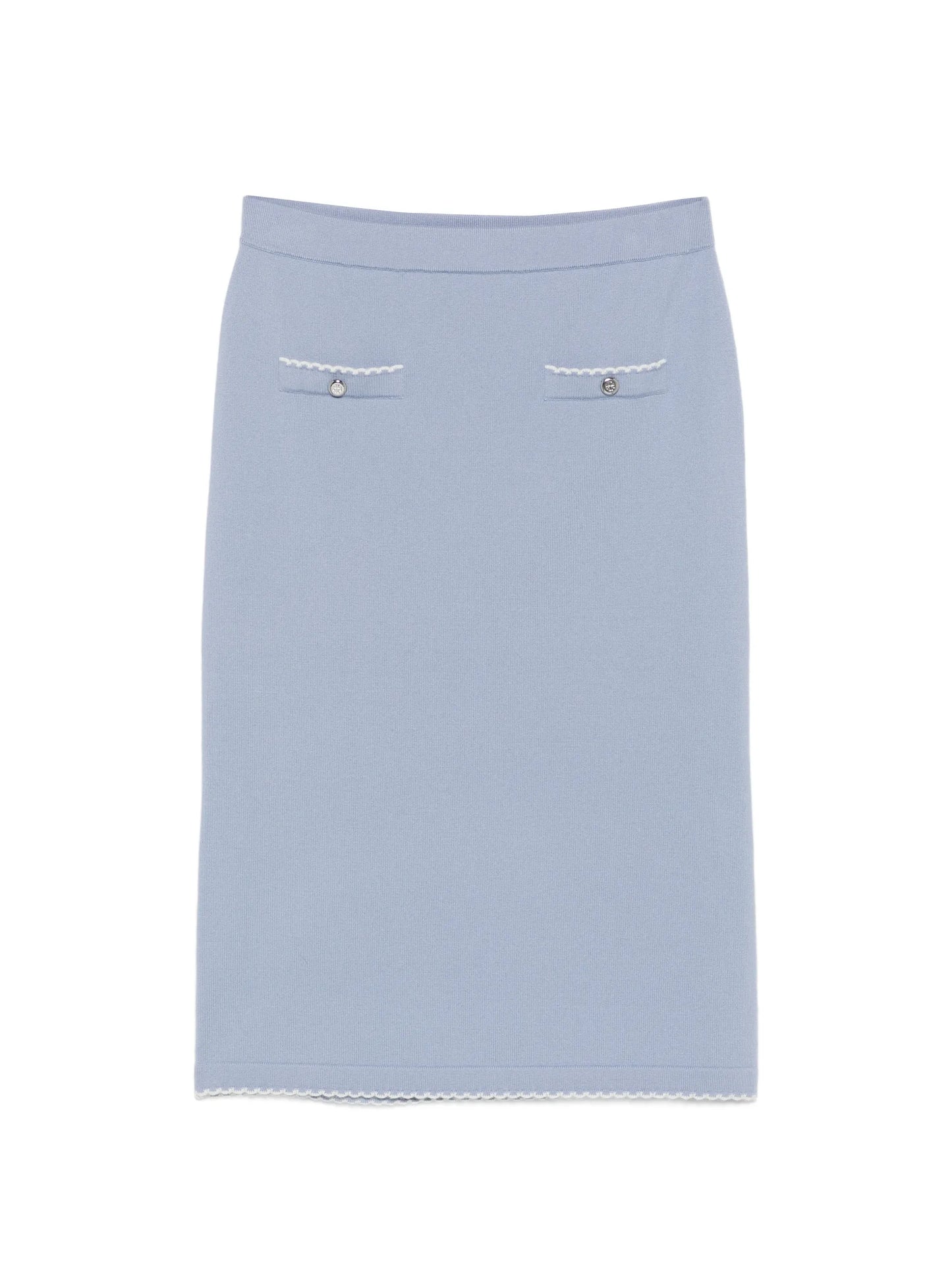 scalloped wool skirt