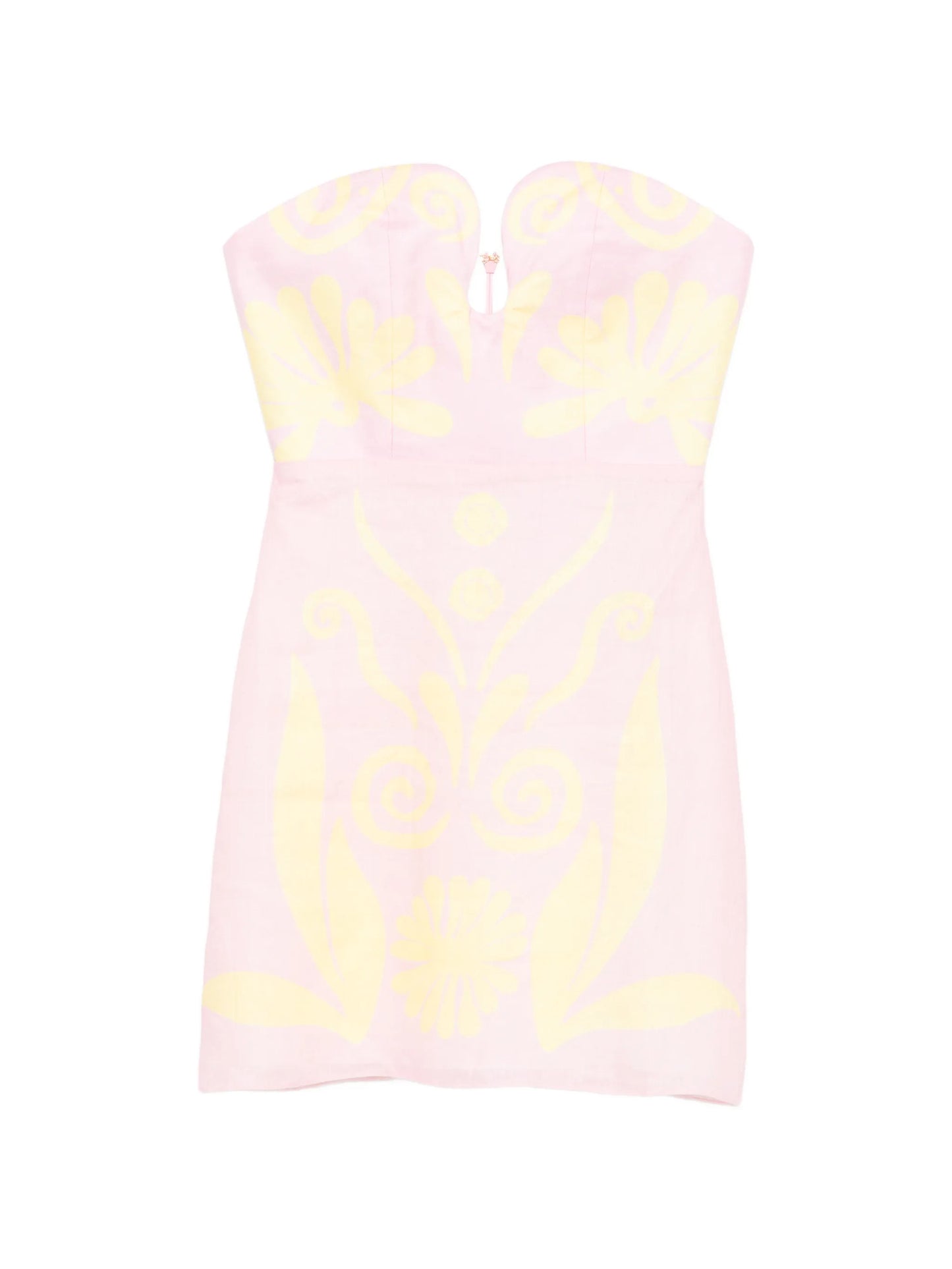 Jolie strapless graphic-print mini dress