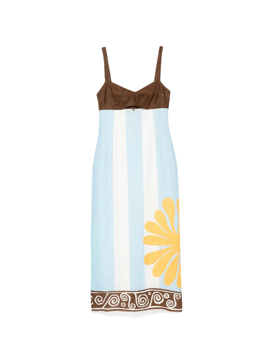 Nara striped midi dress