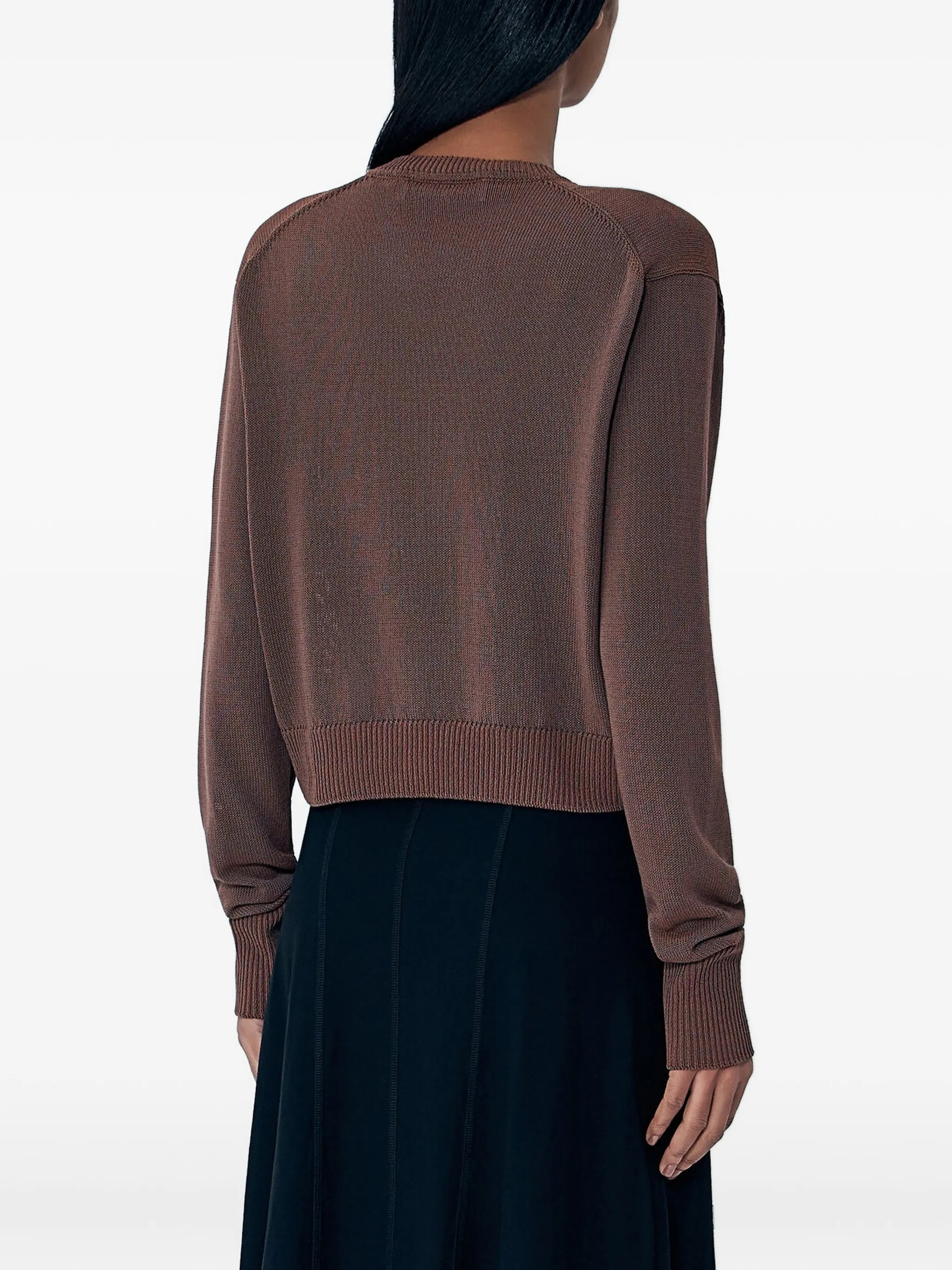 Micro button-up cardigan