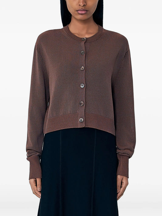Micro button-up cardigan