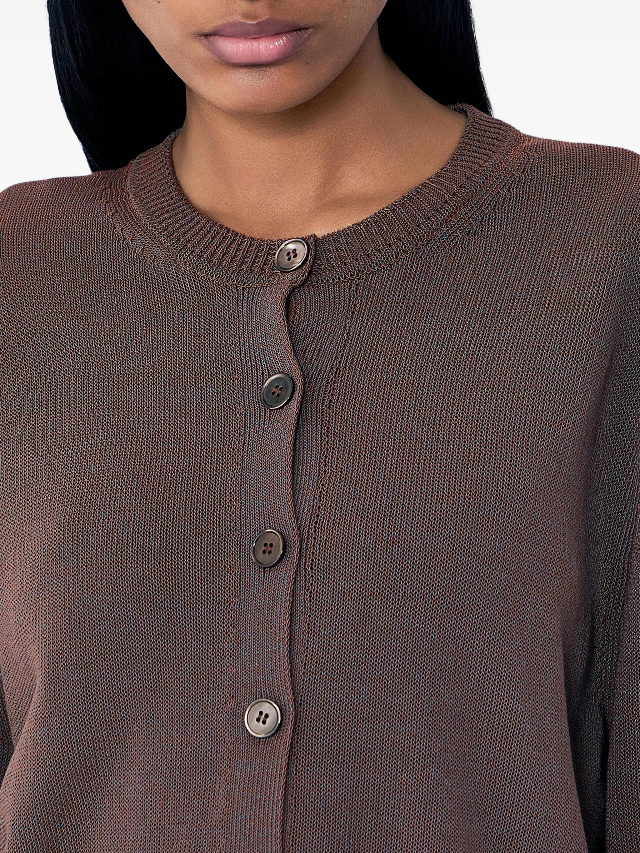 Micro button-up cardigan