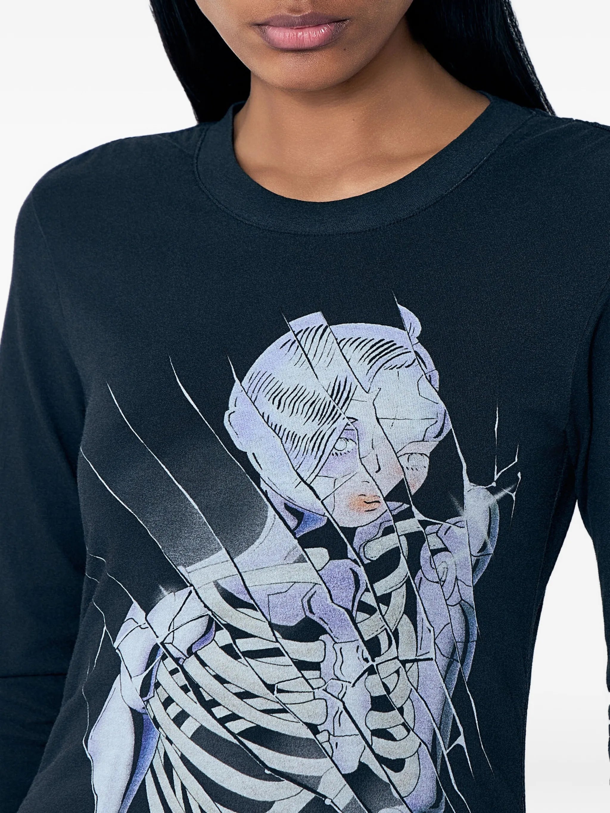 Strain Slim print long-sleeve T-shirt
