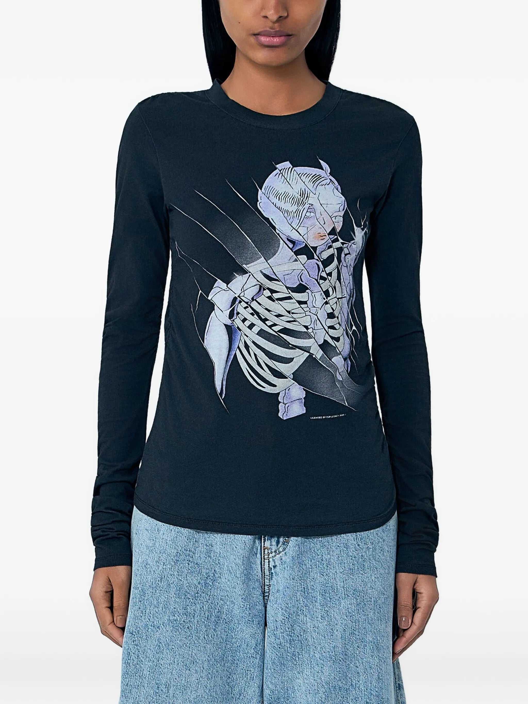 Strain Slim print long-sleeve T-shirt
