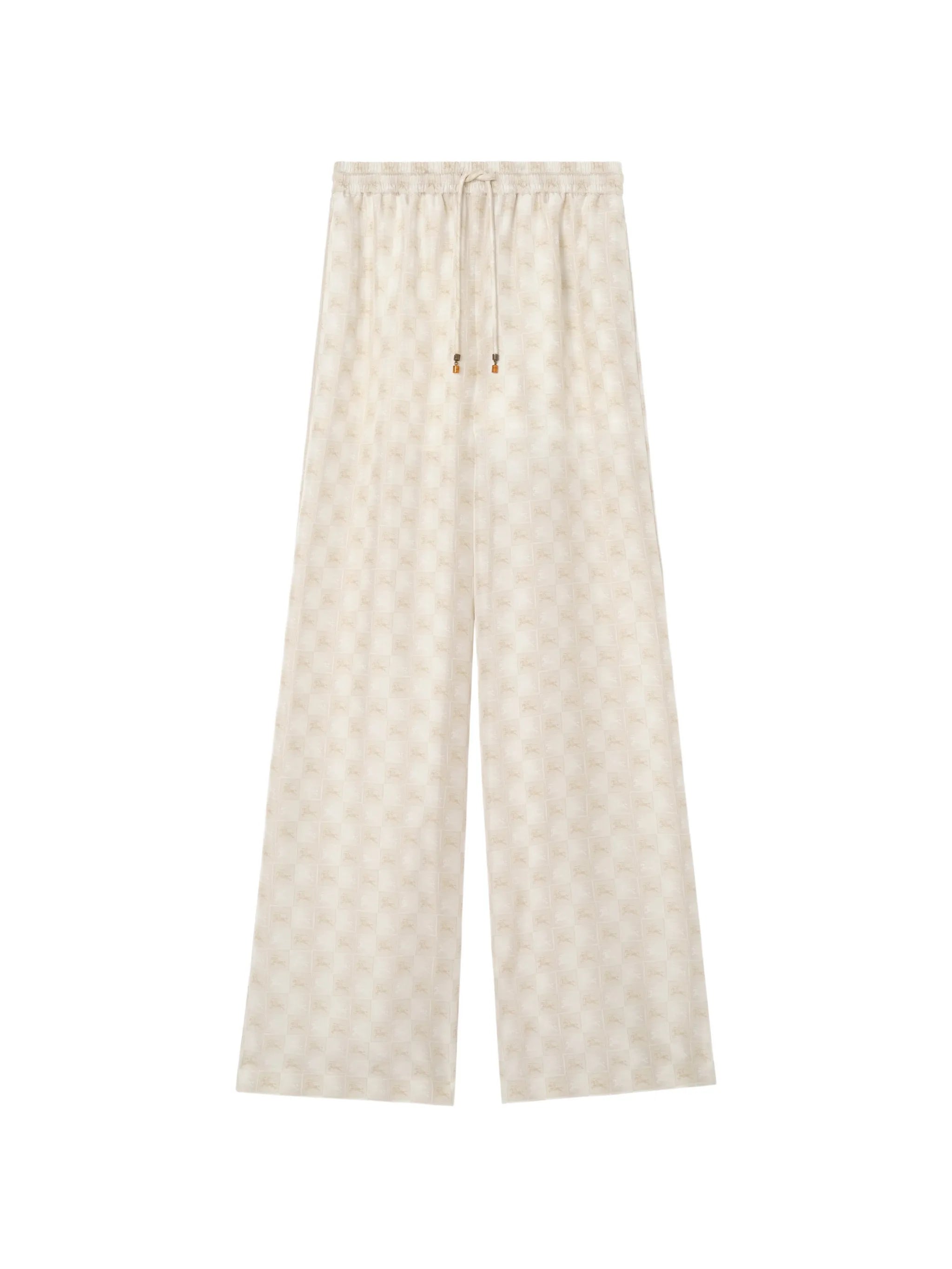 Knight Checkerboard silk pyjama trousers