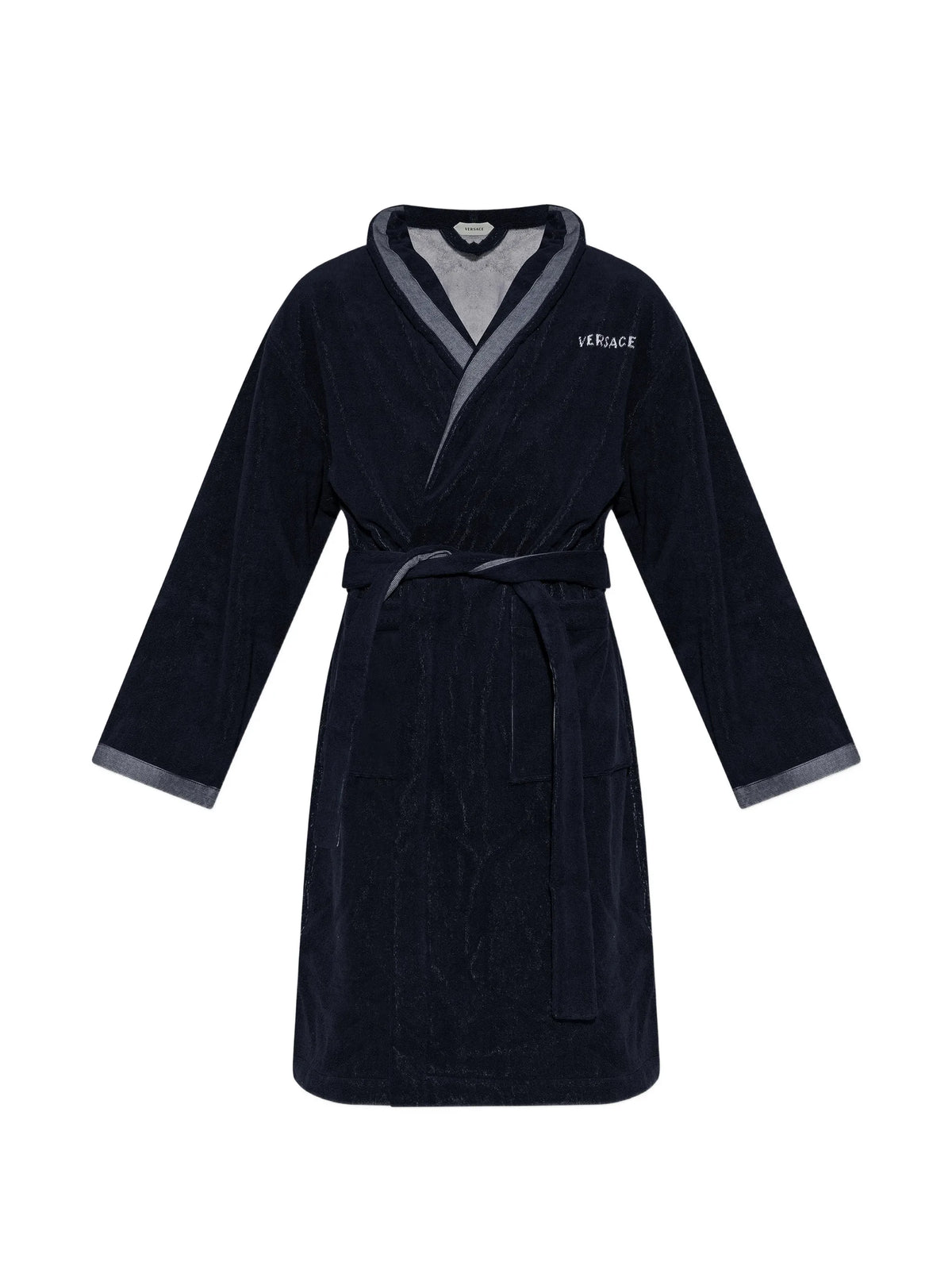 cotton-terry jacquard dressing gown