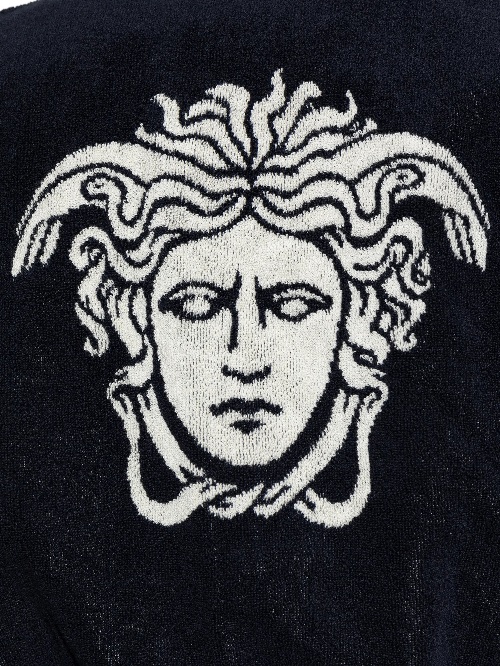 cotton-terry jacquard dressing gown