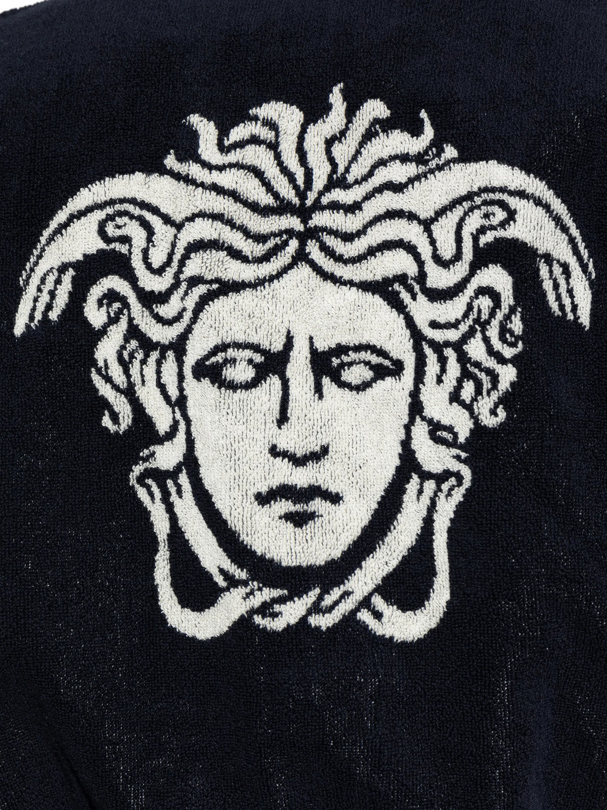 cotton-terry jacquard dressing gown