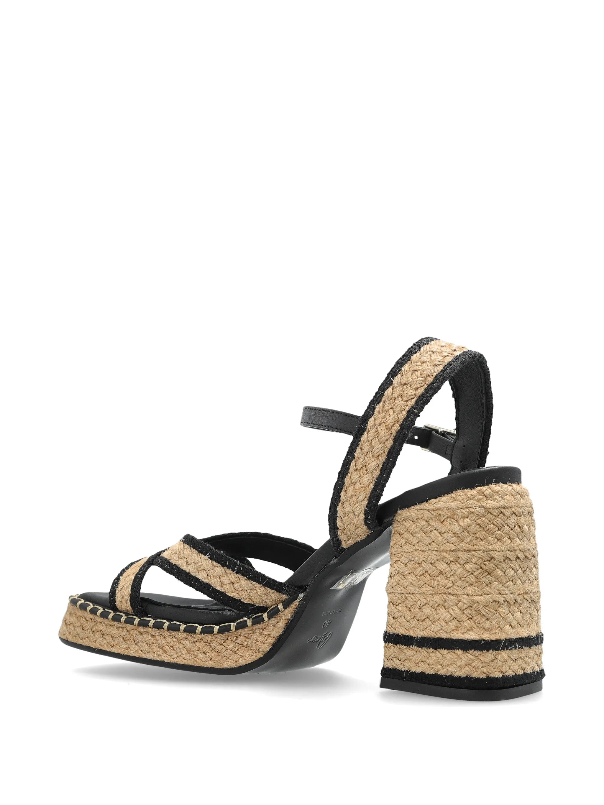 platform woven sandals