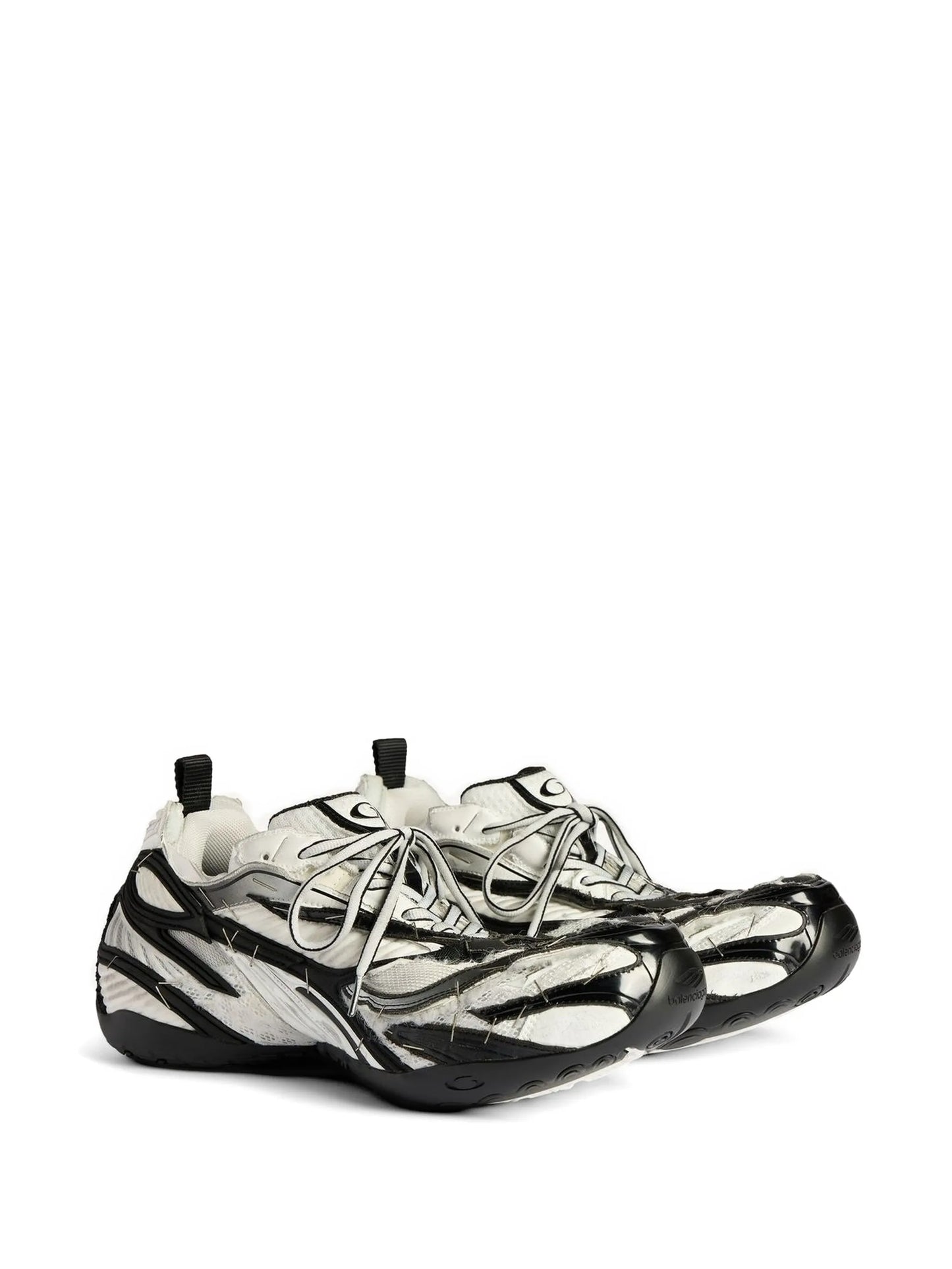 Soleless lace-up sneakers