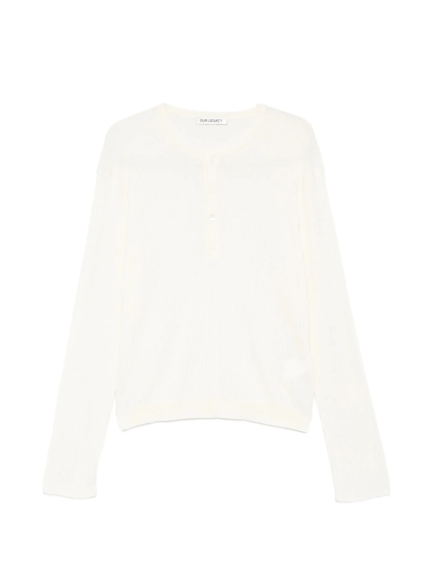 ribbed-knit T-shirt