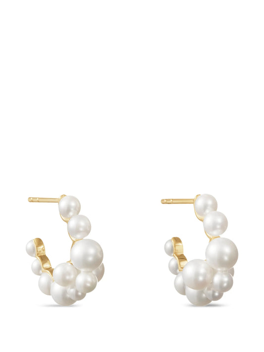 Boucle Botticelli pearl-cluster hoop earrings