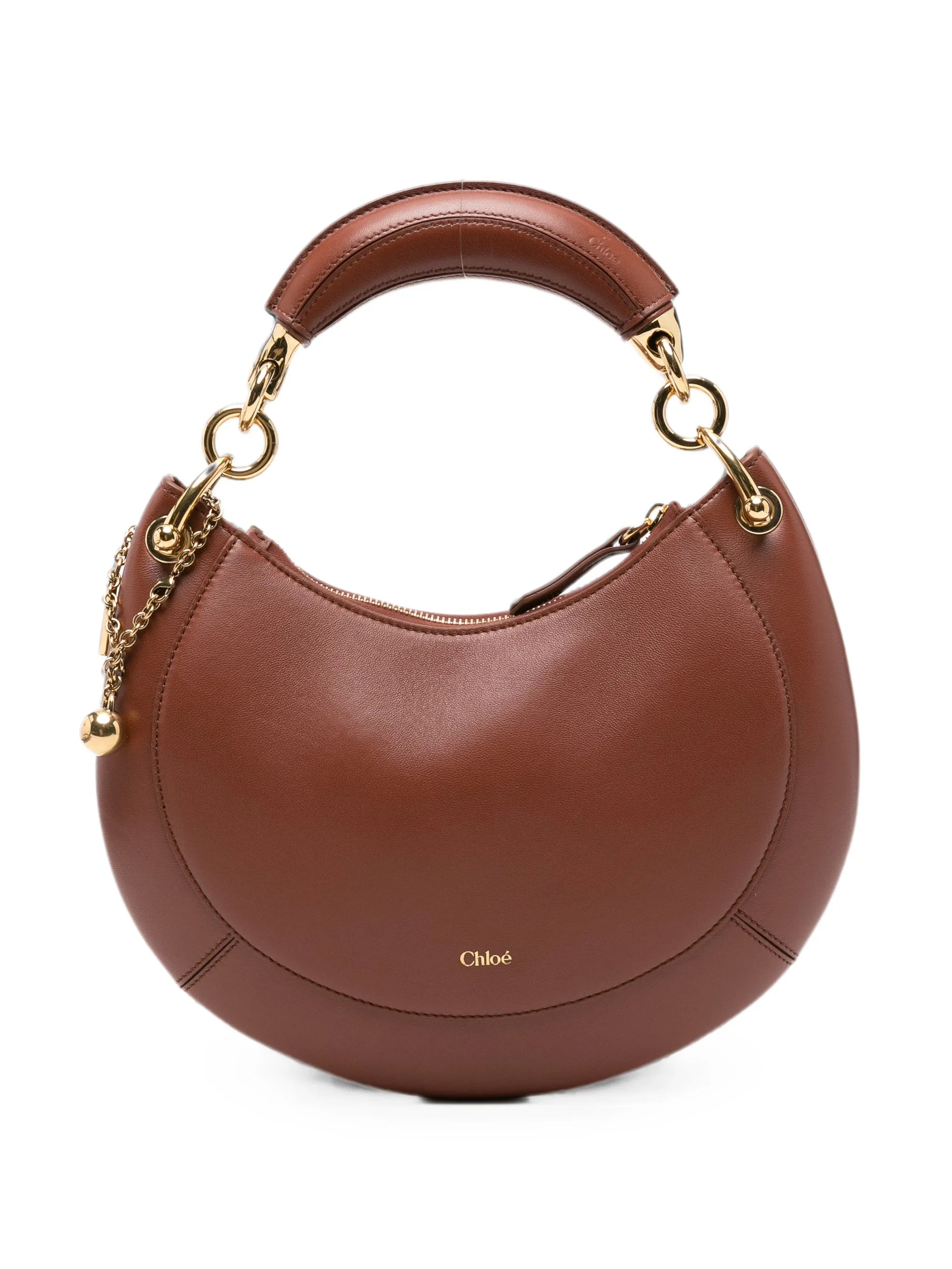 Banana leather top-handle bag