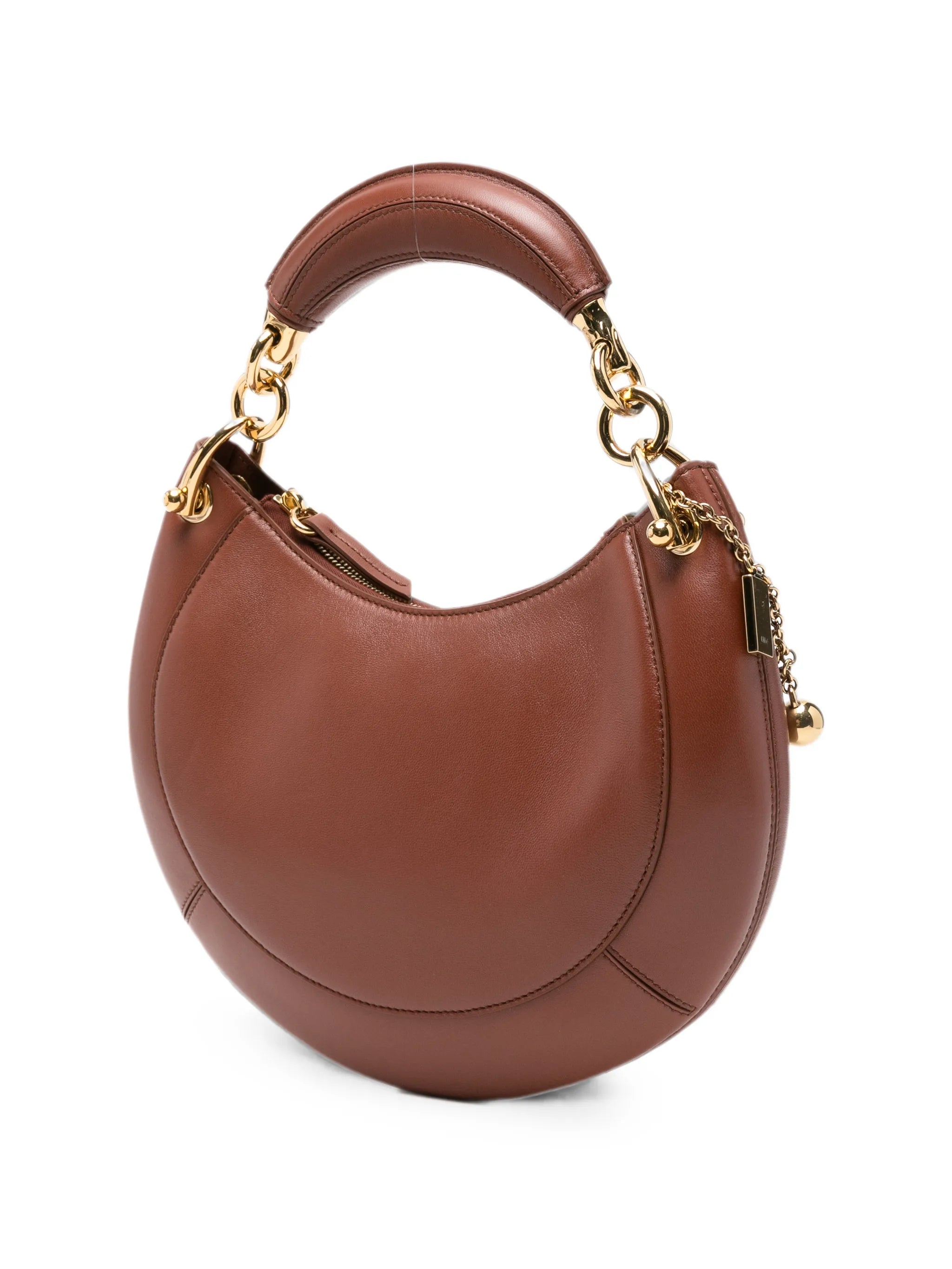 Banana leather top-handle bag
