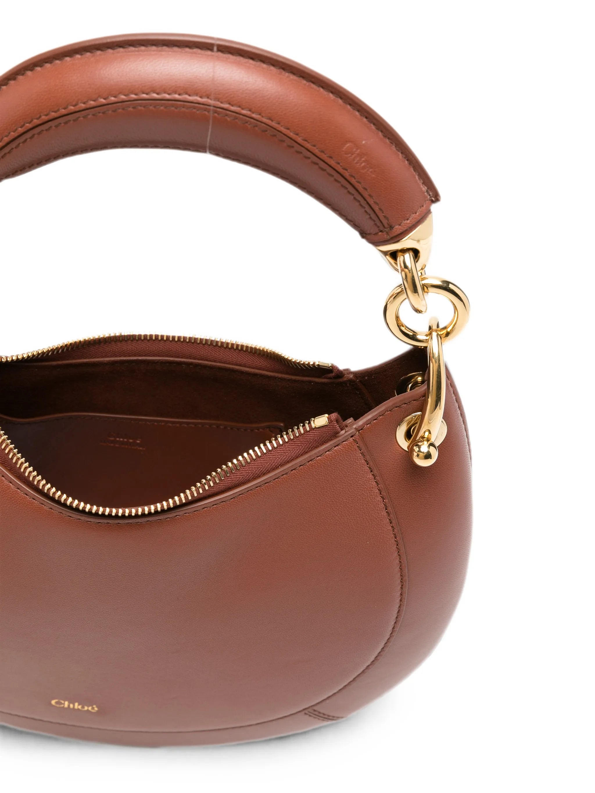Banana leather top-handle bag